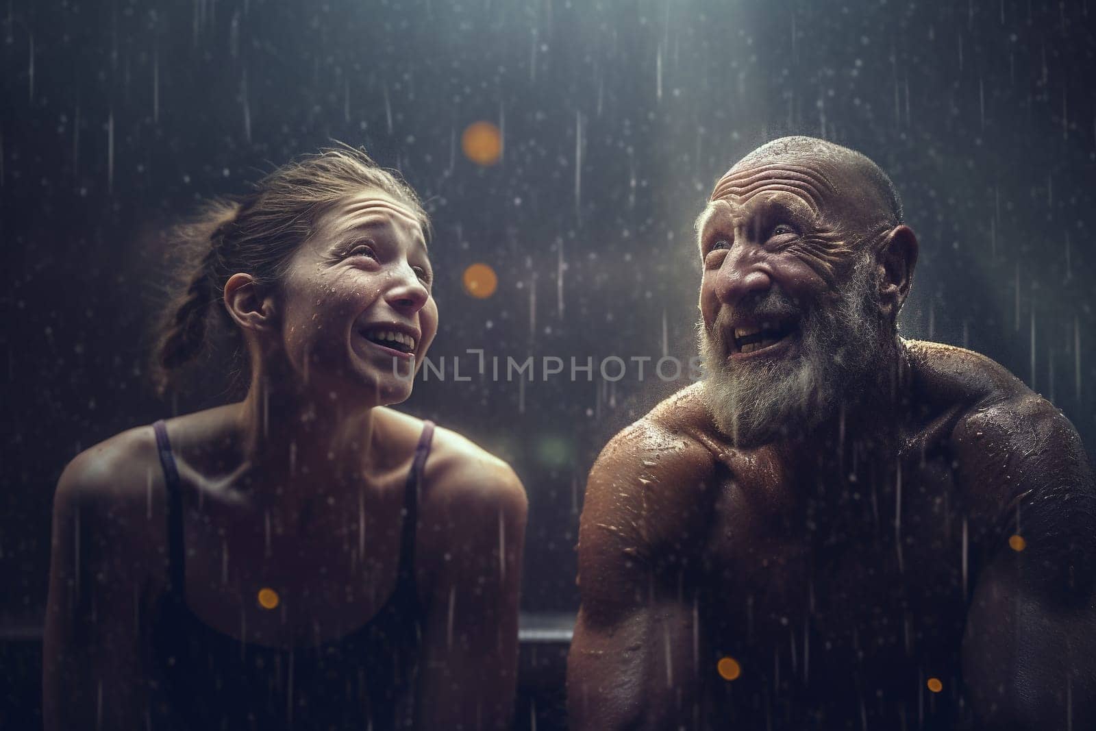 Old people healthy lifestyles, Gym, Fitness, doing sport, Elderly, people hiking and happy fitness , relax trekking together. Health, wellness , sport active lifestyle motivation with cardio