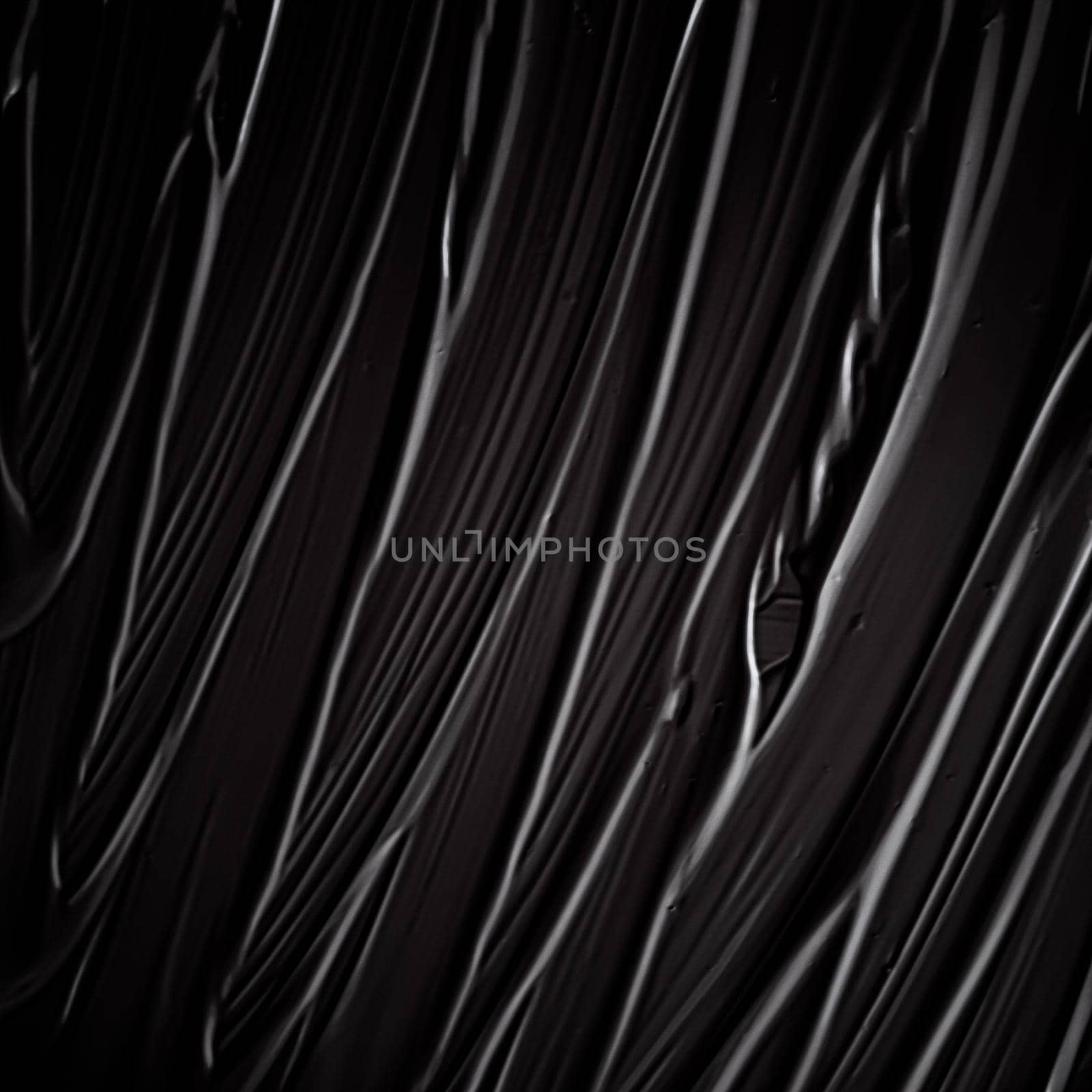 Black cream texture background, cosmetic product and makeup backdrop for luxury beauty brand, holiday banner design, abstract wall art or artistic paint brush strokes.