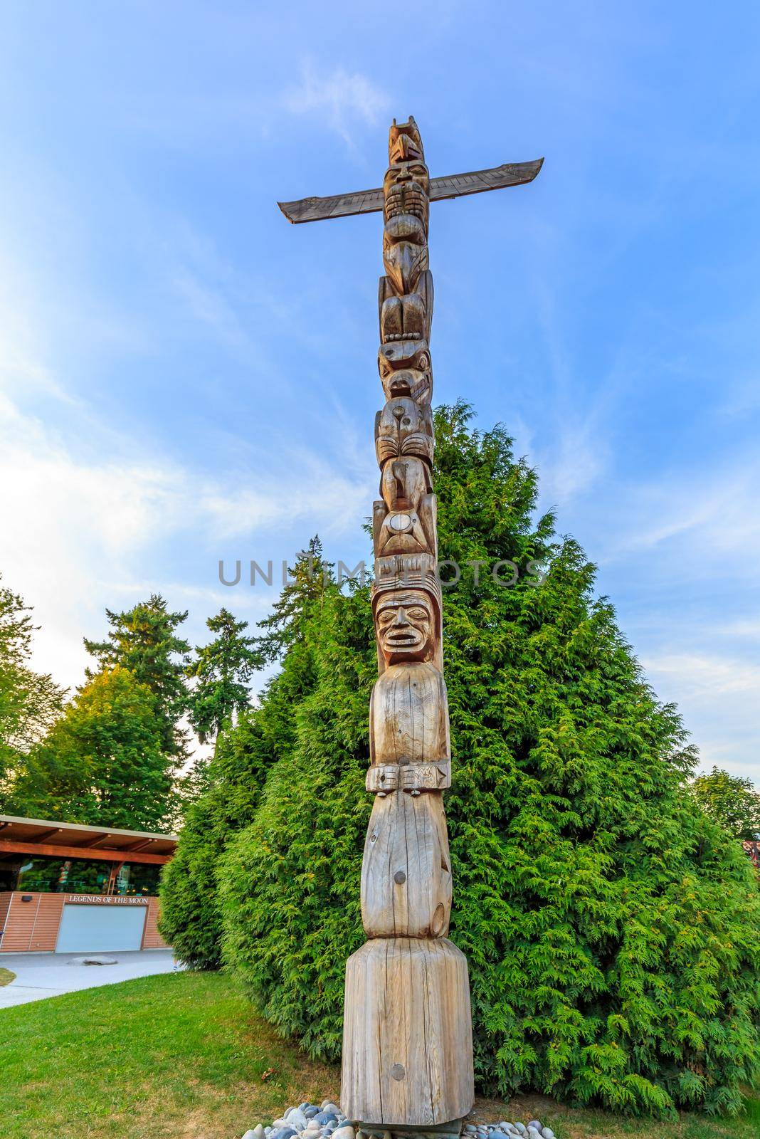 Totem Pole in Stanley Park, Vancouver, BC Canada