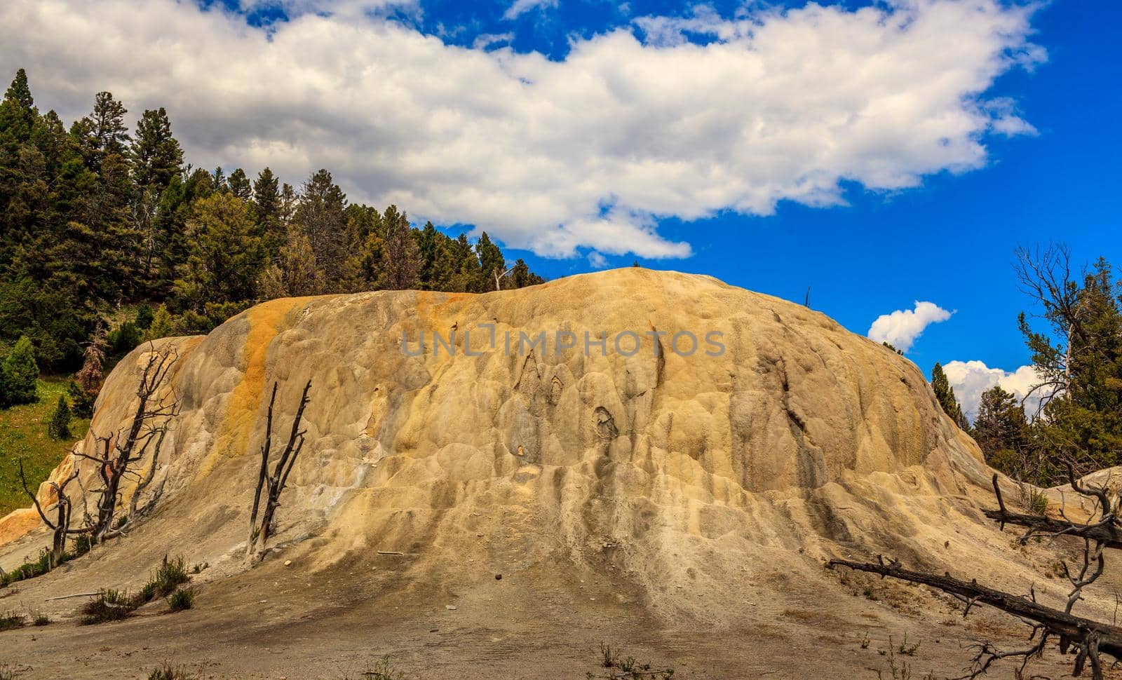 Orange Spring Mound at Mammoth Spring, in Yellowstone National Park