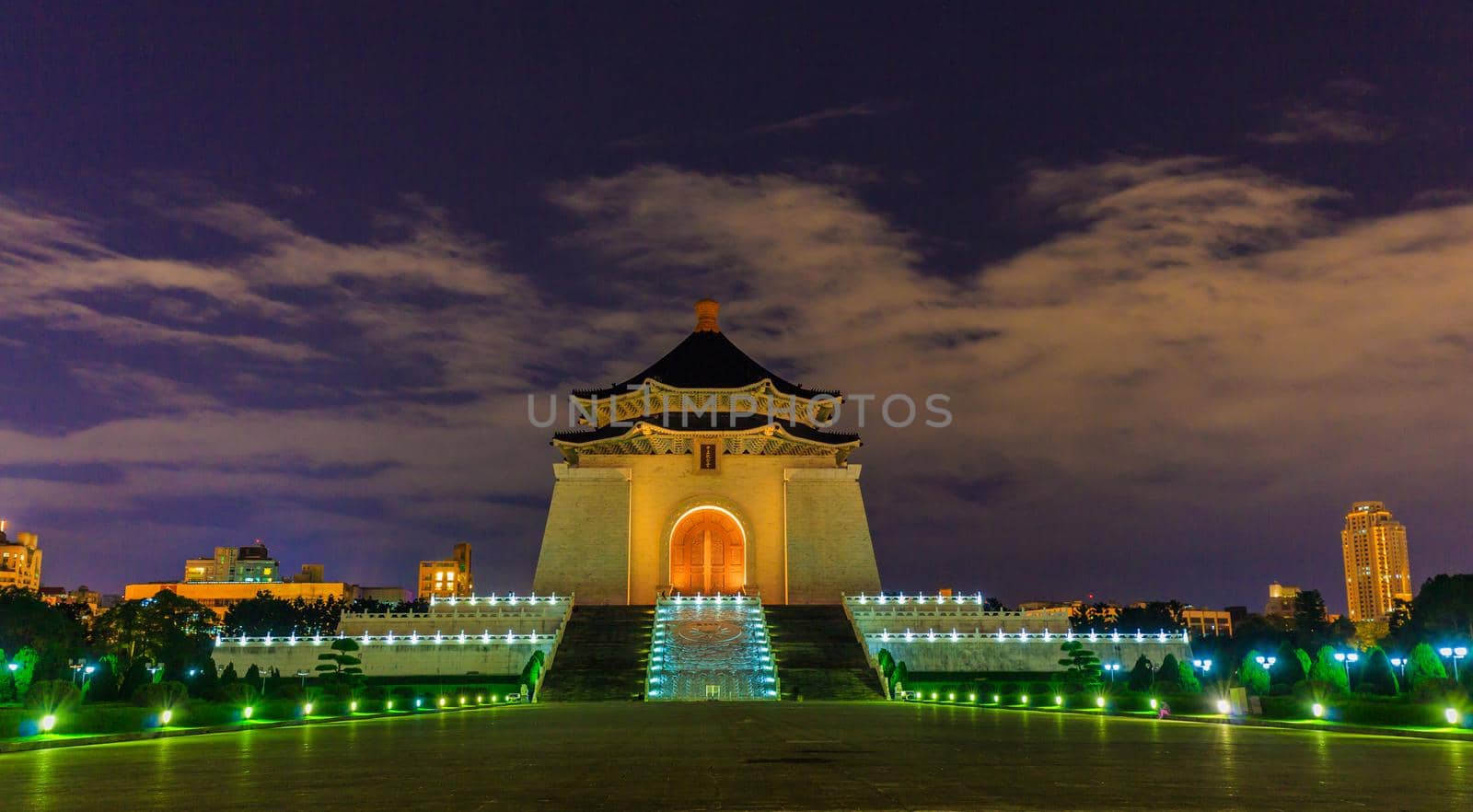 Taipei, Taiwan - March 27, 2015: Chiang Kai-shek Memorial Hall is a popular travel destination among tourists visiting Taiwan.