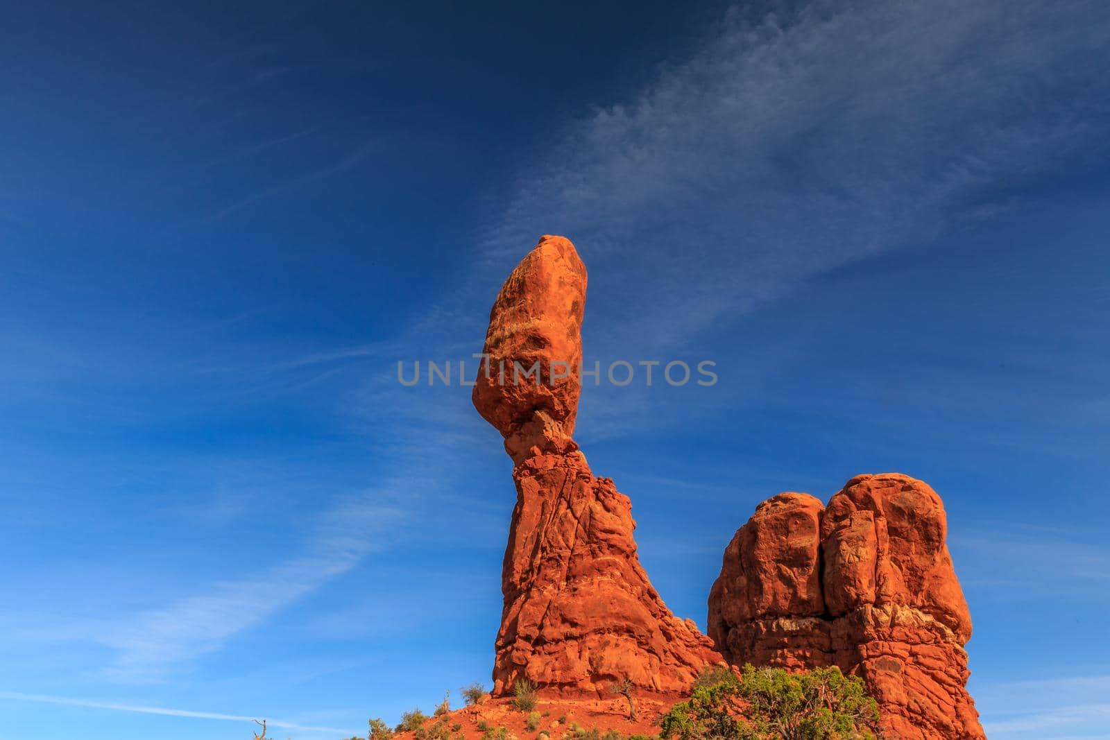 The Balanced Rock in Arches National Park, Utah.