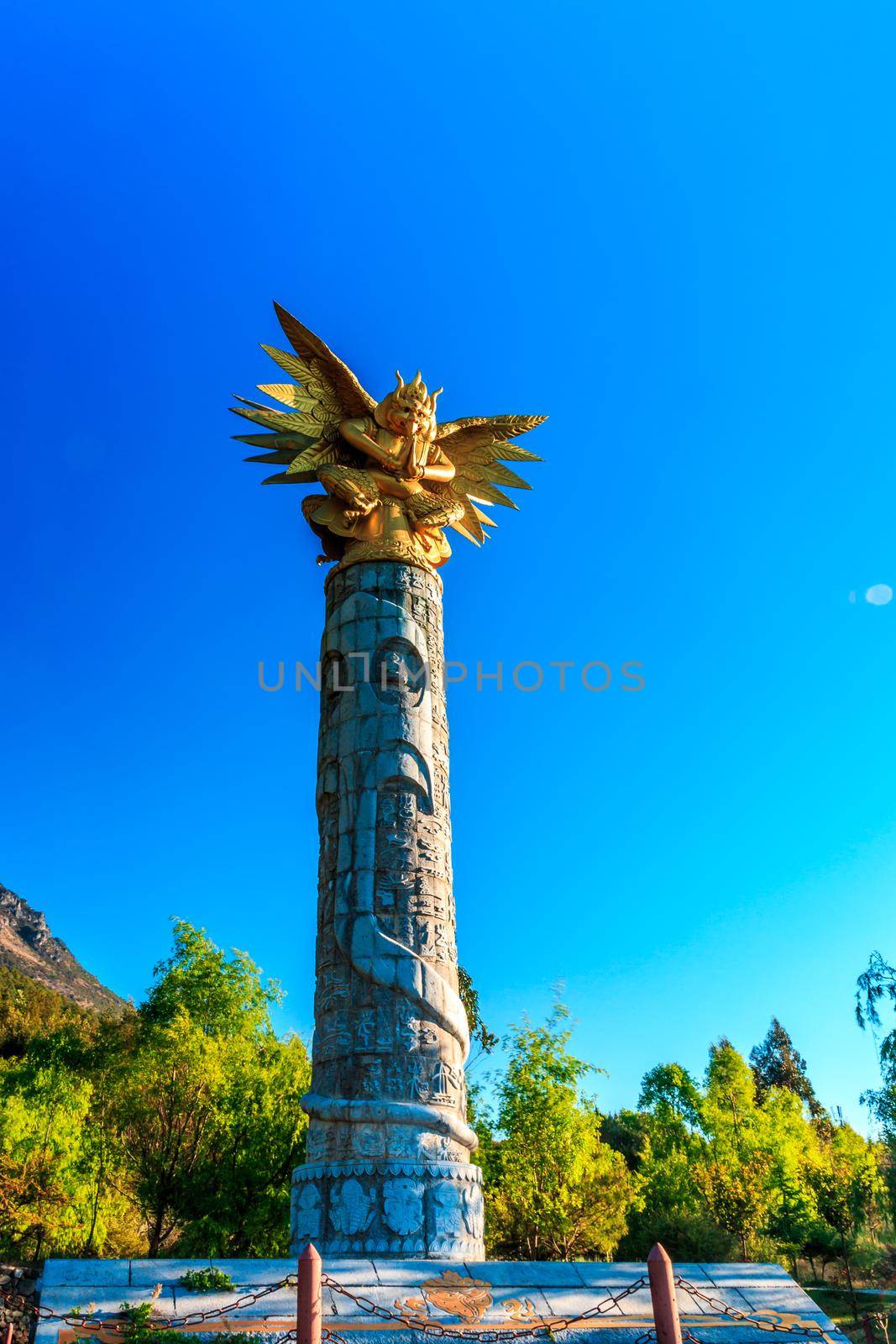 Lijiang, Yunnan, China - APRIL 27, 2013: The Memorial of Dongba literature is one of the Yushui Stockade tourists attraction.