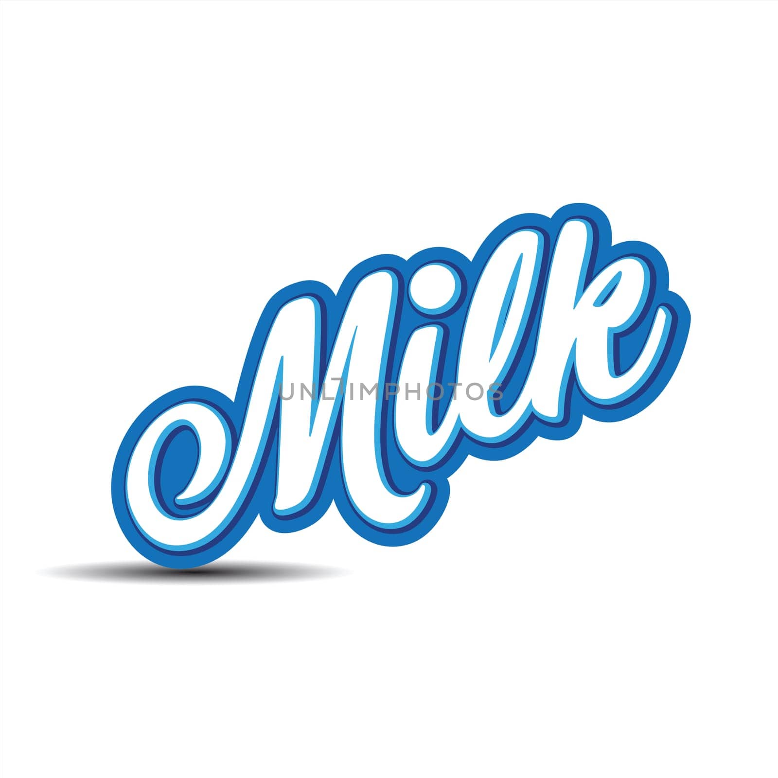 Fresh Milk sign vintage style illustration label