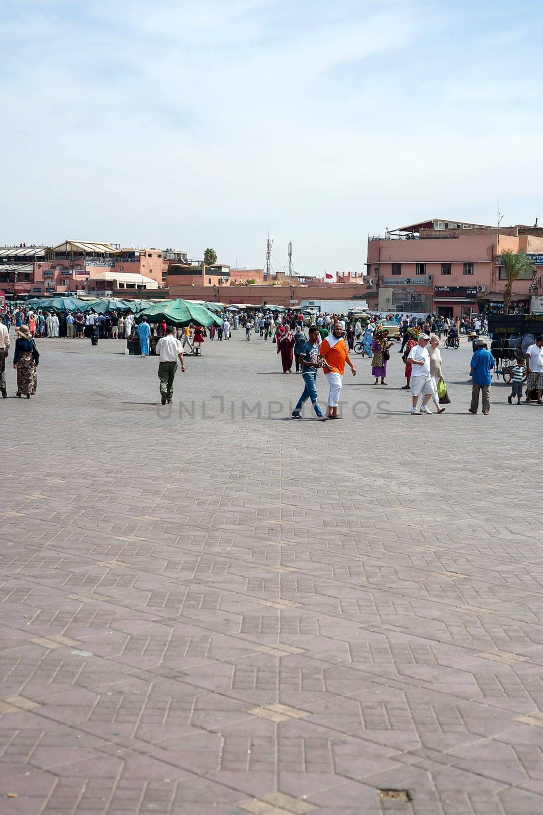 View of Jemaa el fna, Marrakech, Morocco by Giamplume