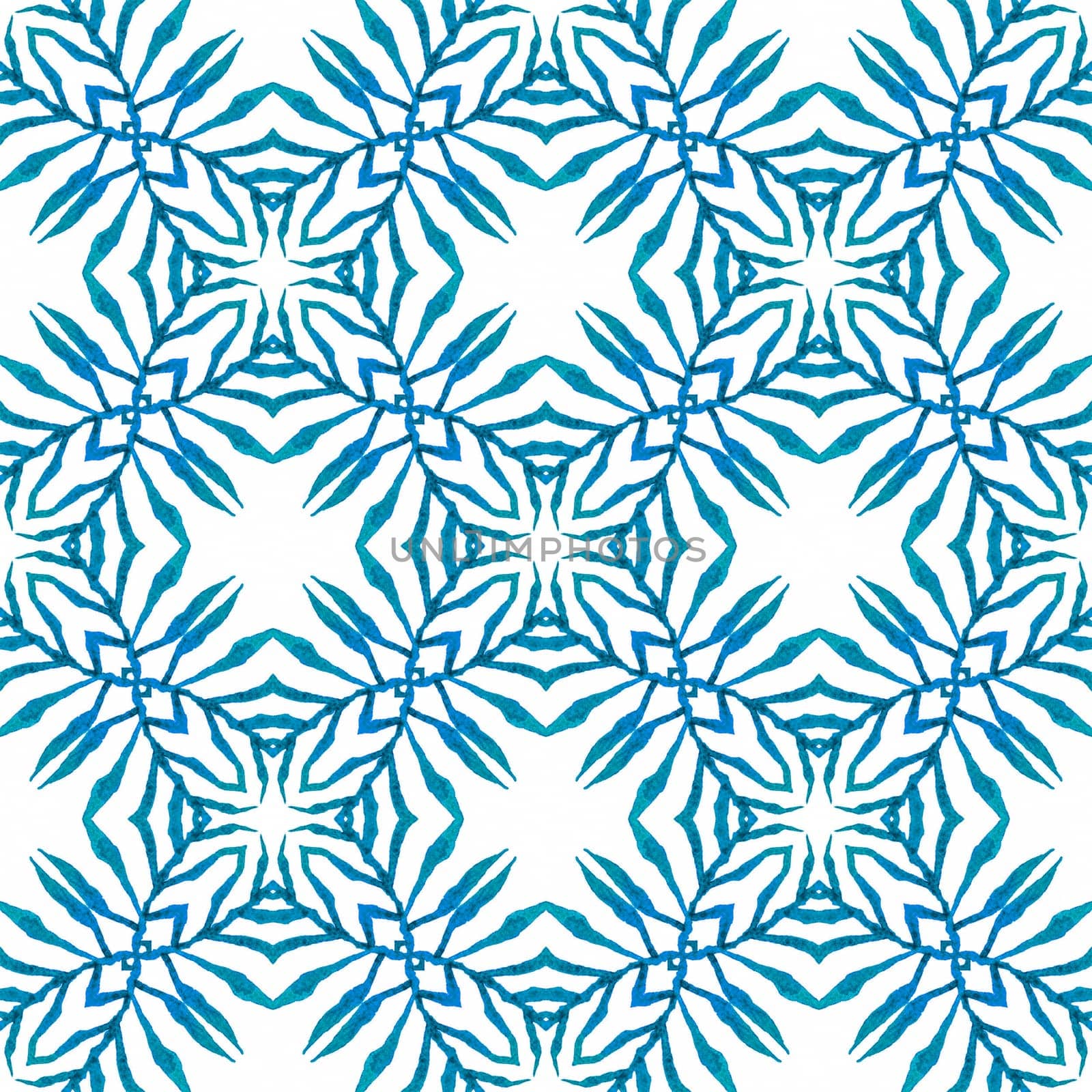 Repeating striped hand drawn border. Blue cute boho chic summer design. Textile ready enchanting print, swimwear fabric, wallpaper, wrapping. Striped hand drawn design.