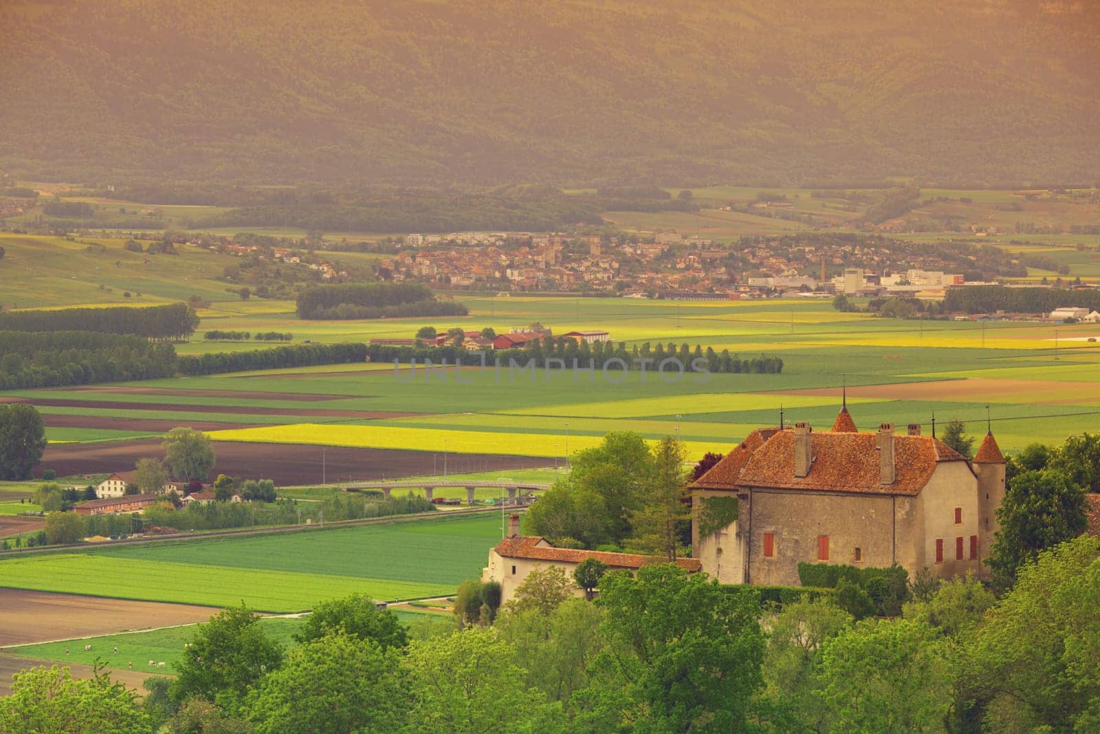 germany lanscape castle and fields by Yellowj