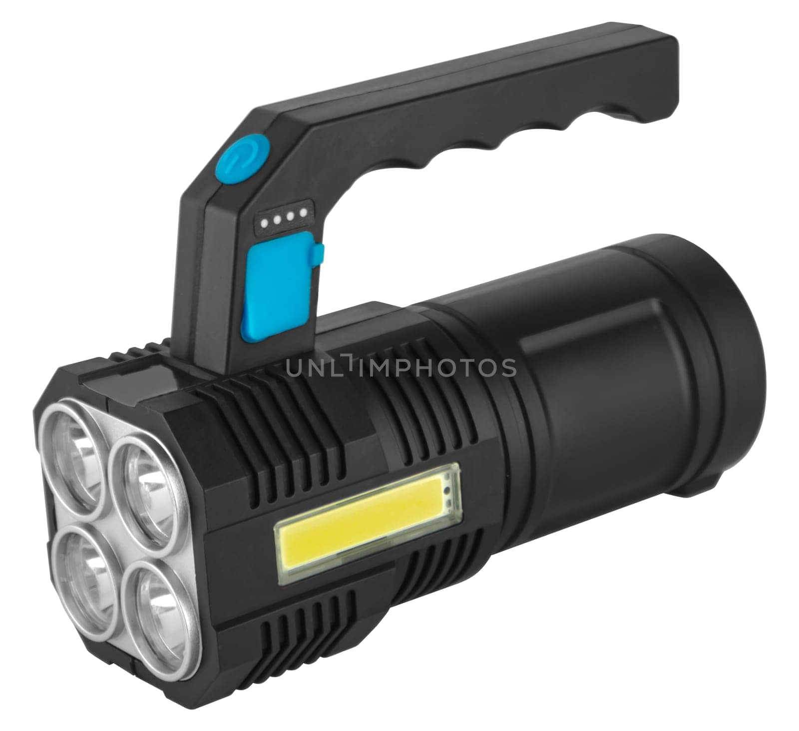 Flashlight manual LED, white background in insulation by A_A