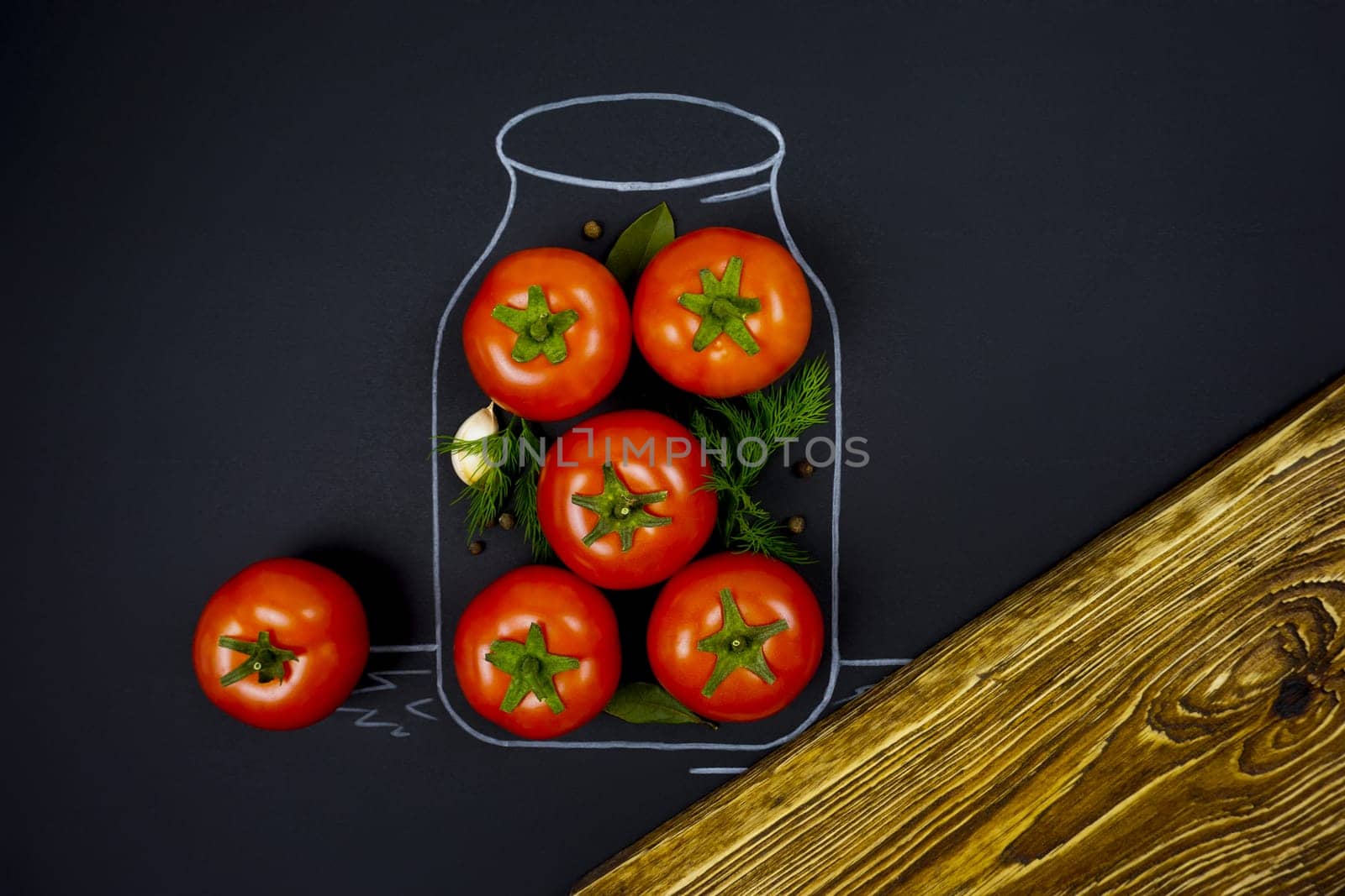 Creative photo of tomato canning. by Spirina