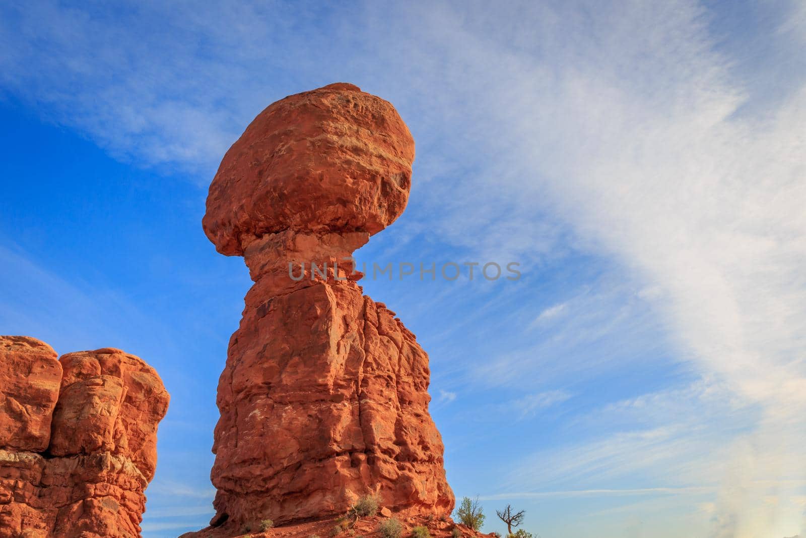The Balanced Rock in Arches National Park, Utah.