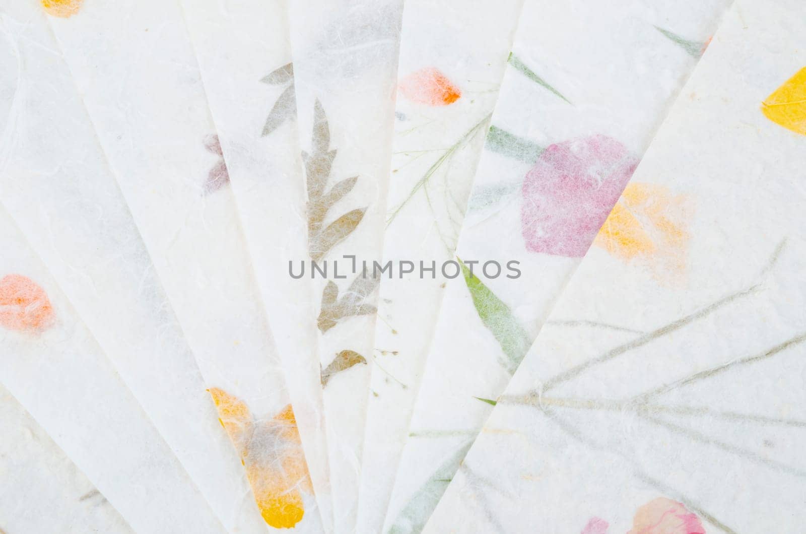 Stack of different Dried Flowers Handmade Recycled Paper.