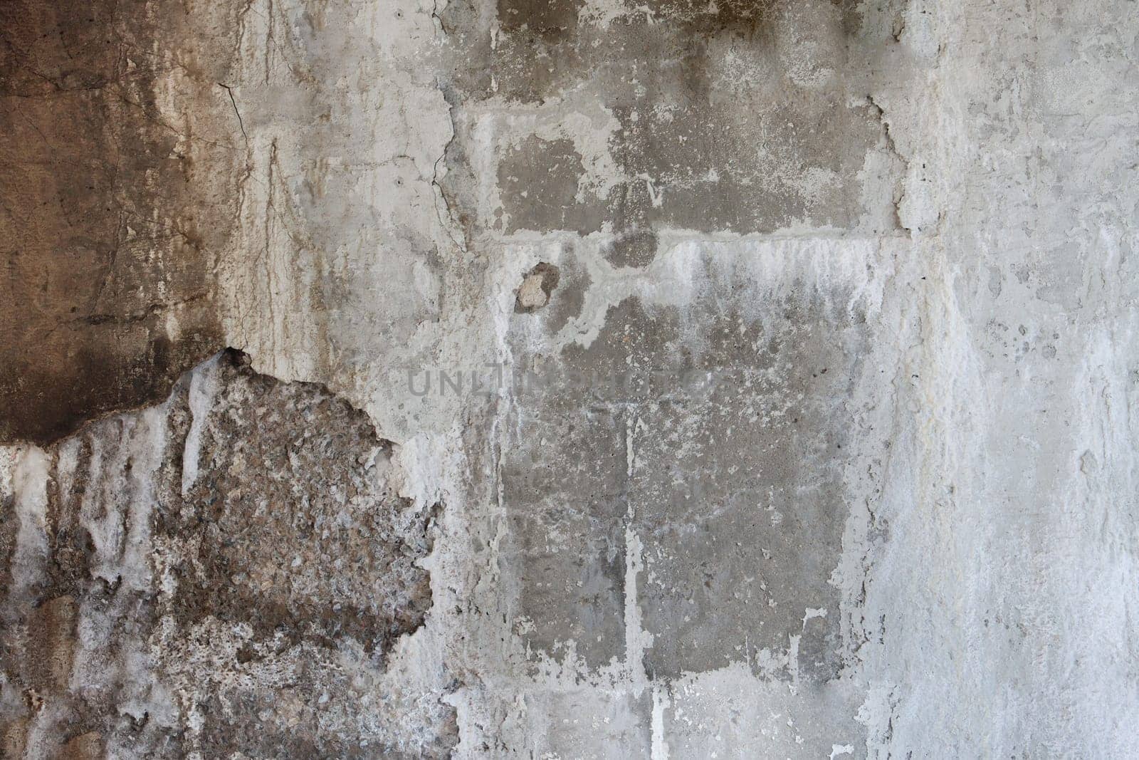 mold grunge background. Concrete surface affected by flooding and high humidity.