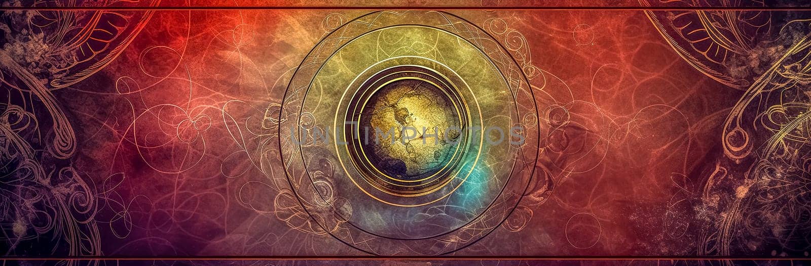 esotericism, spirituality, magic, banner with copy space, made with Generative AI. High quality illustration