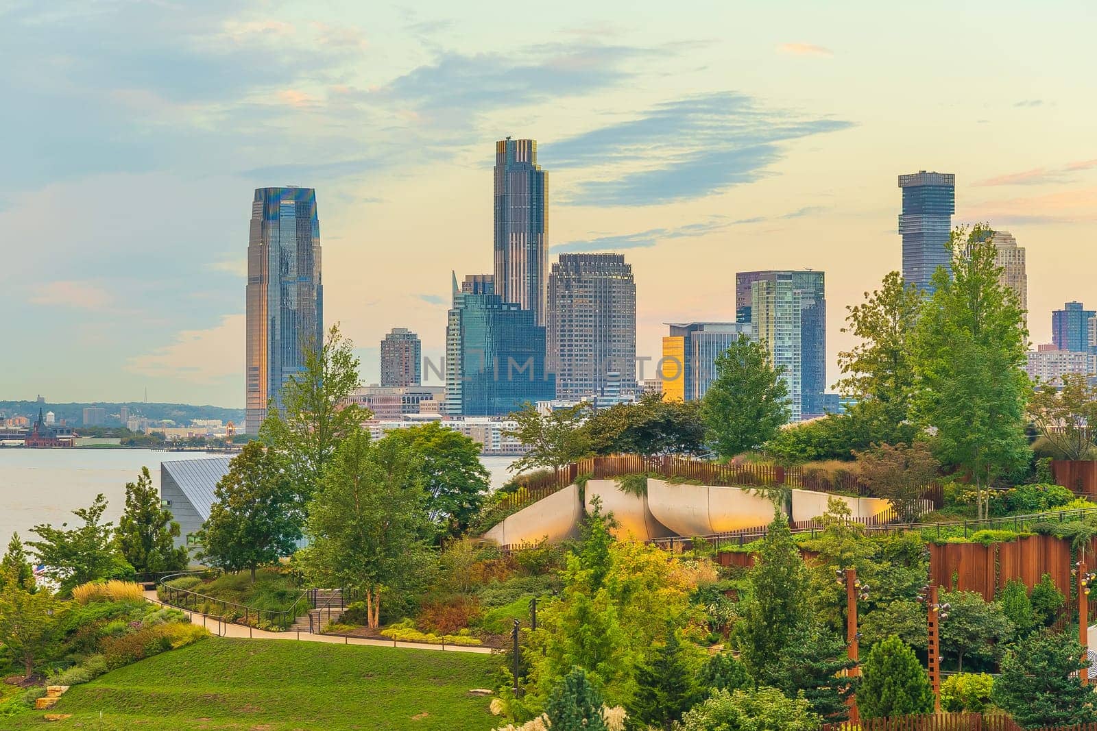 Cityscape of Jersey City skyline  from Manhattan NYC by f11photo