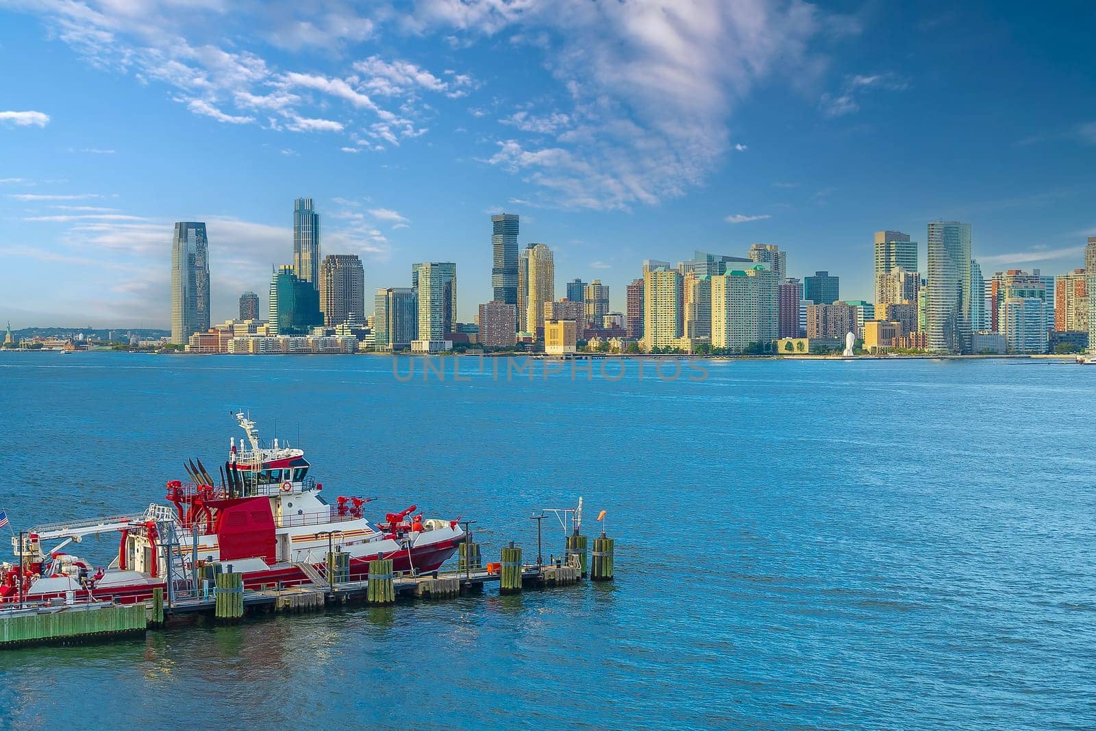 Cityscape of Jersey City skyline  from Manhattan NYC by f11photo