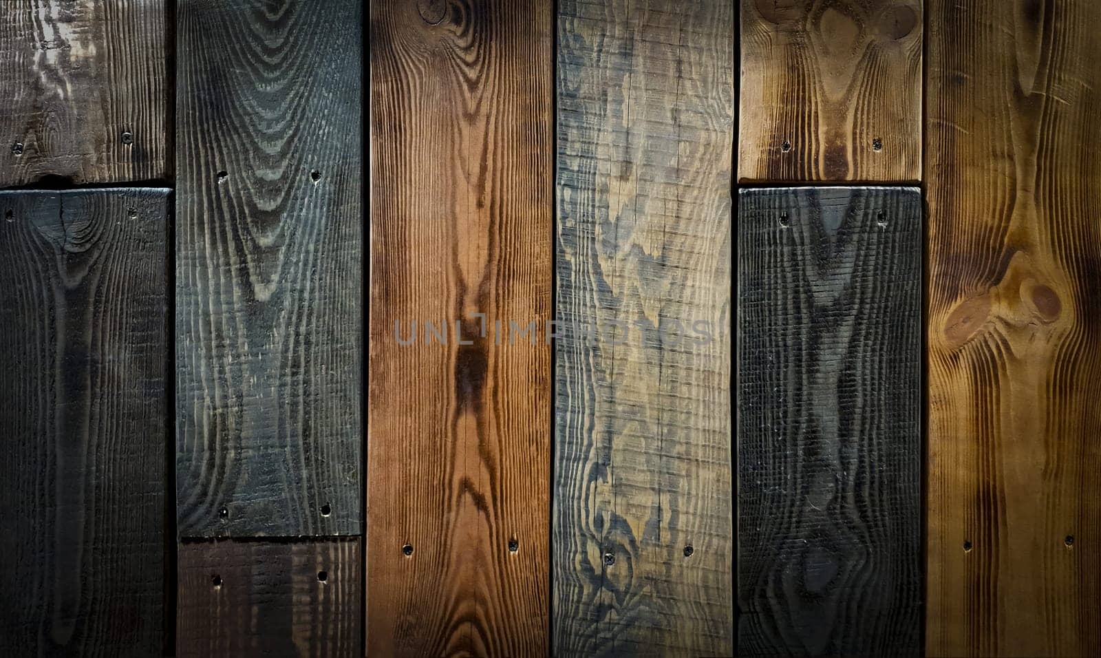 Multicolored wooden background made of boards. A place to copy. Mockup. Space for text. by Spirina