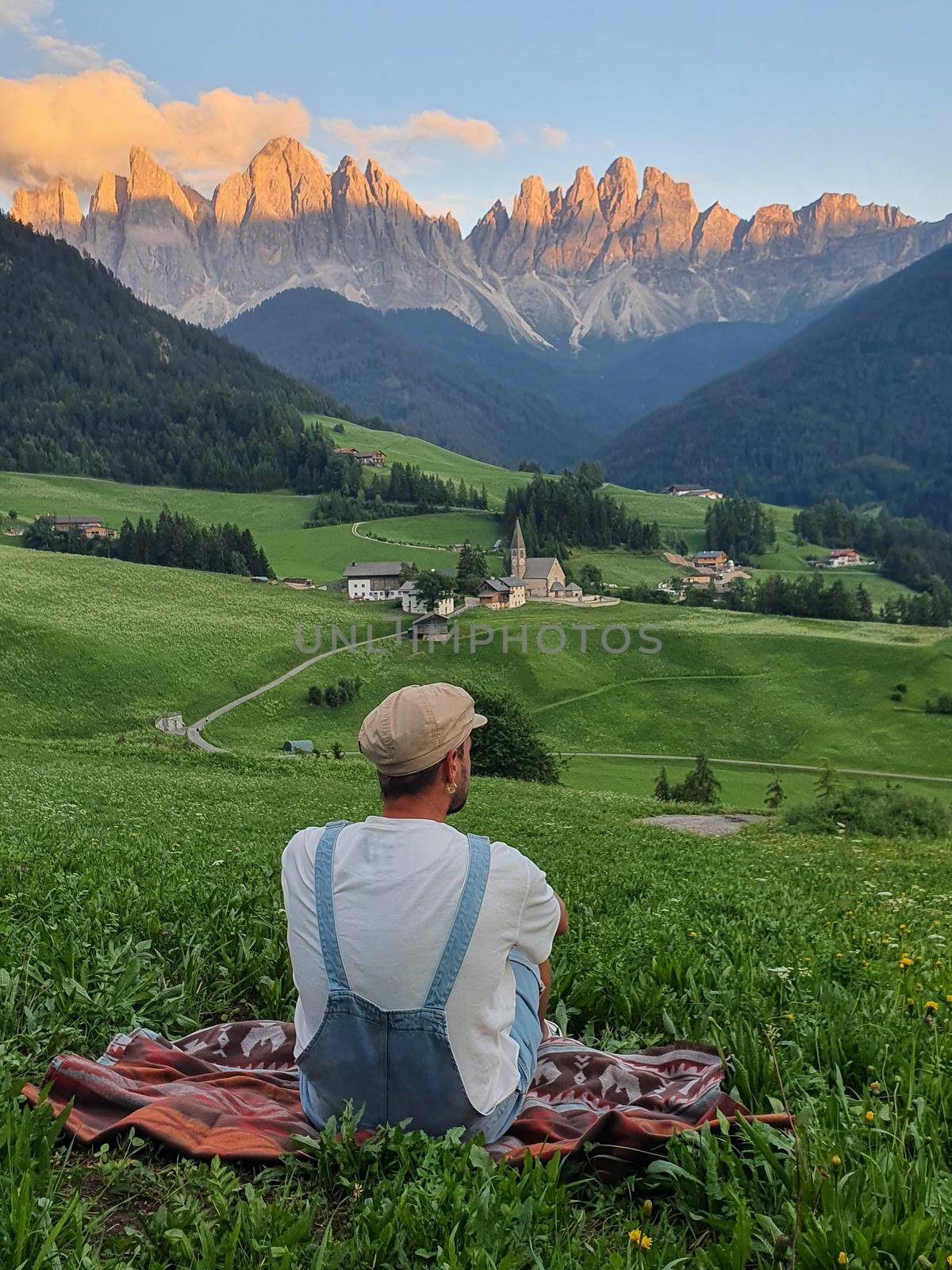 Italian Dolomites,Santa Magdalena village with magical Dolomites mountains in autumn, Val di Funes valley, Trentino Alto Adige region, South Tyrol, Italy, Europe. Santa Maddalena Village, Italy. by fokkebok