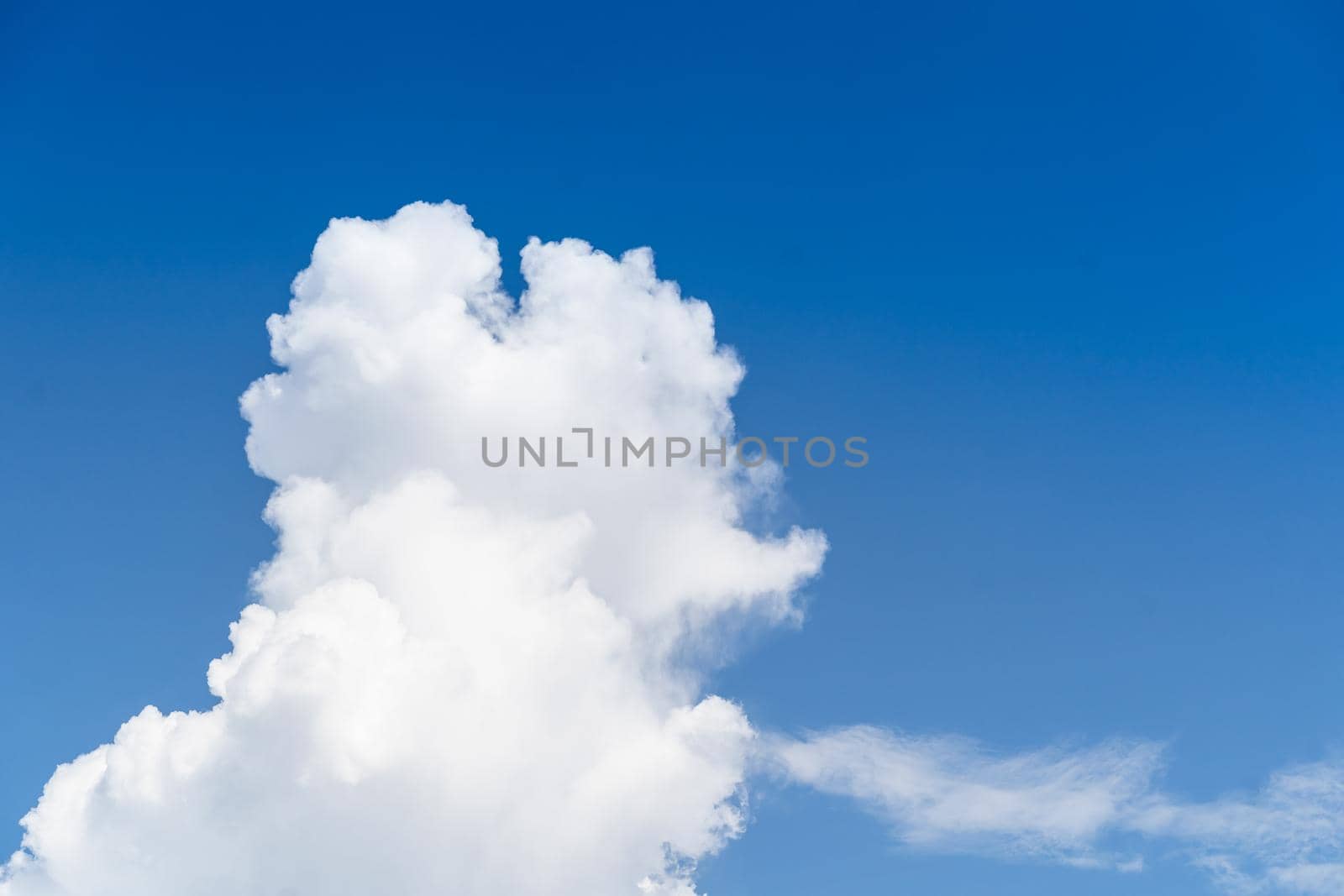 blue sky and white clouds, sky nature background concept by Wmpix