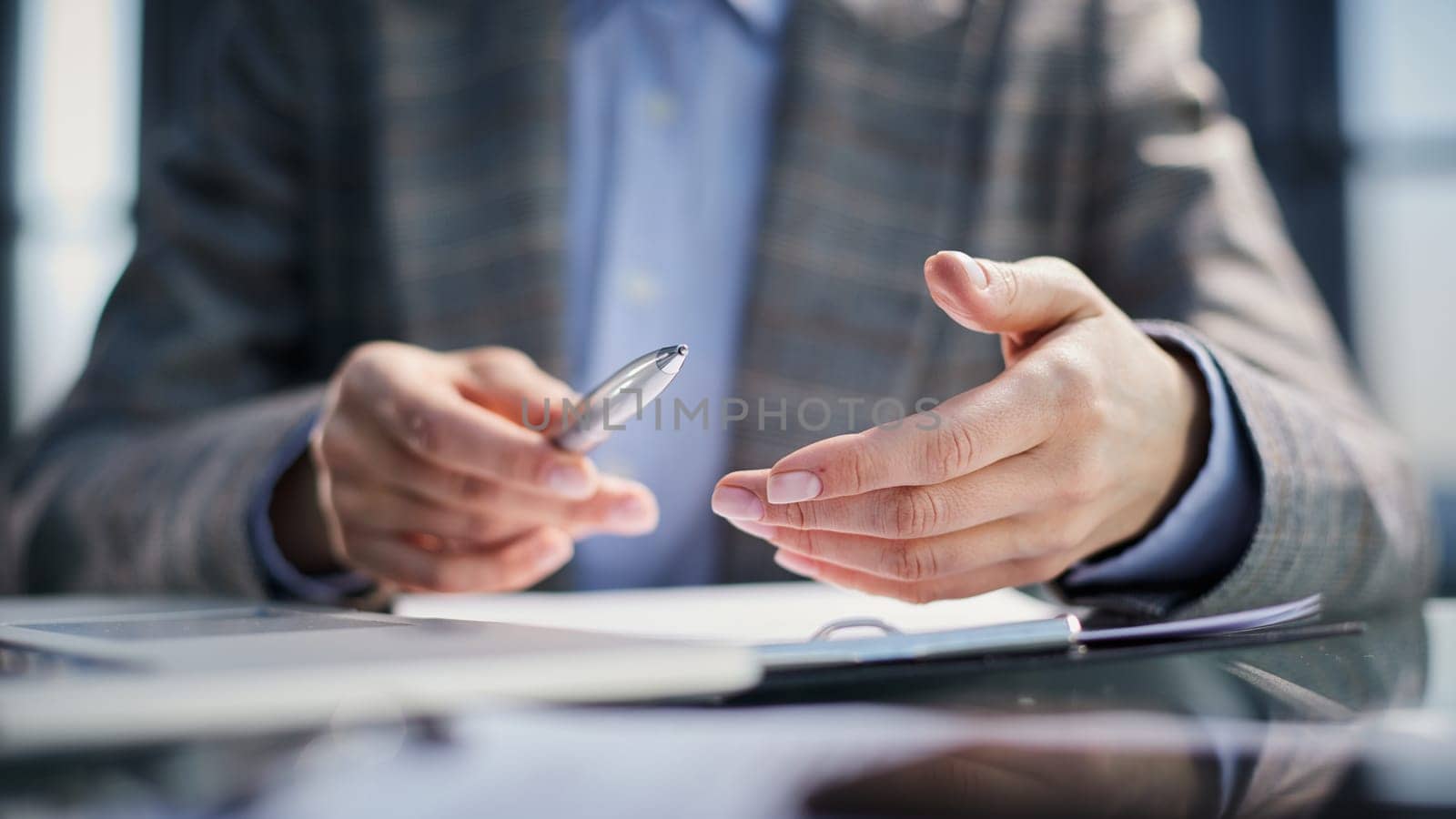 The hand that held the lawyer's pen, the concept of signing a contract