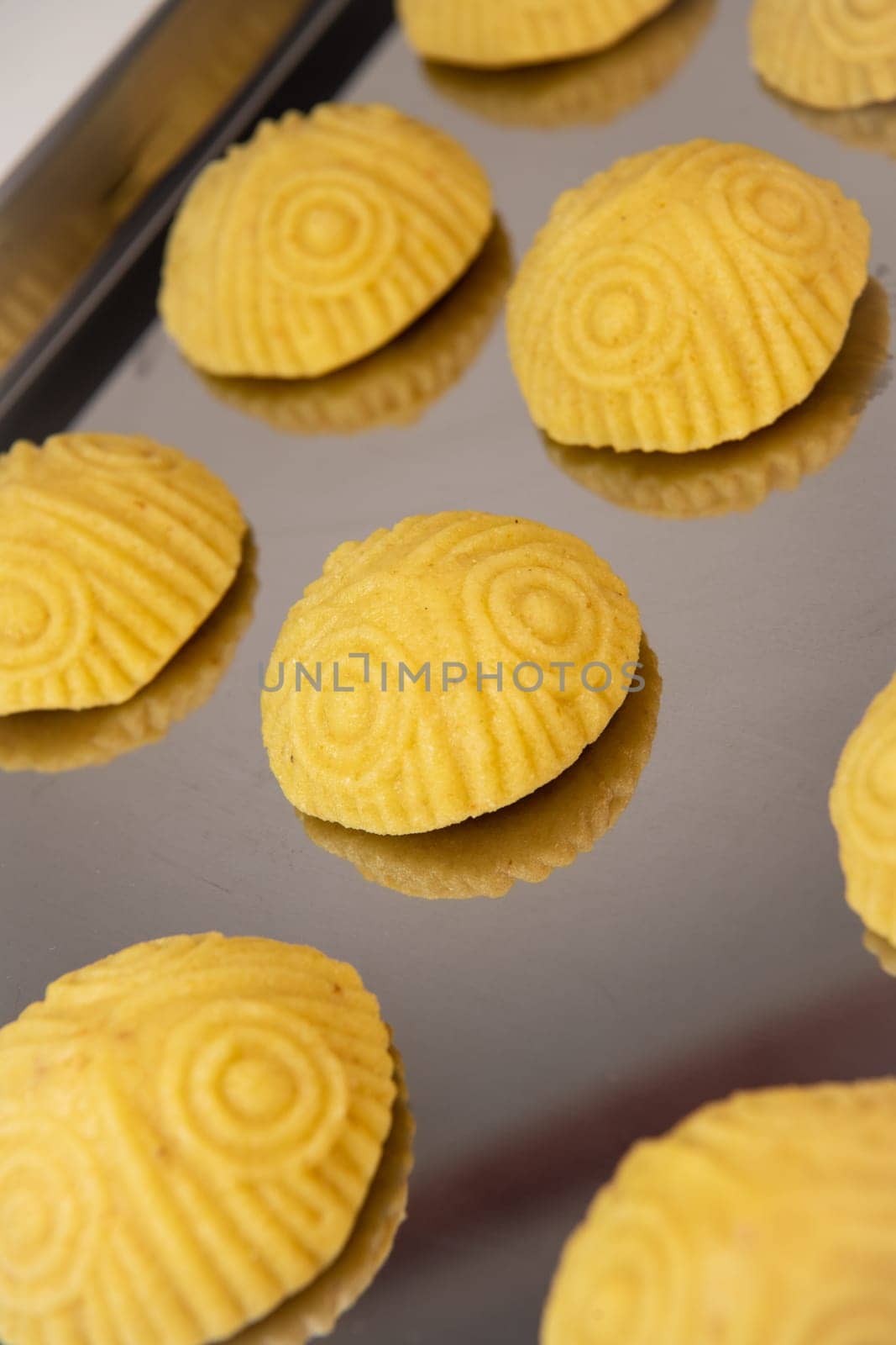 Traditional eid maamoul or mamoul cookies with dates, nuts, and jam, Arabic sweets for Aid al-Fitr and easter, High quality photo