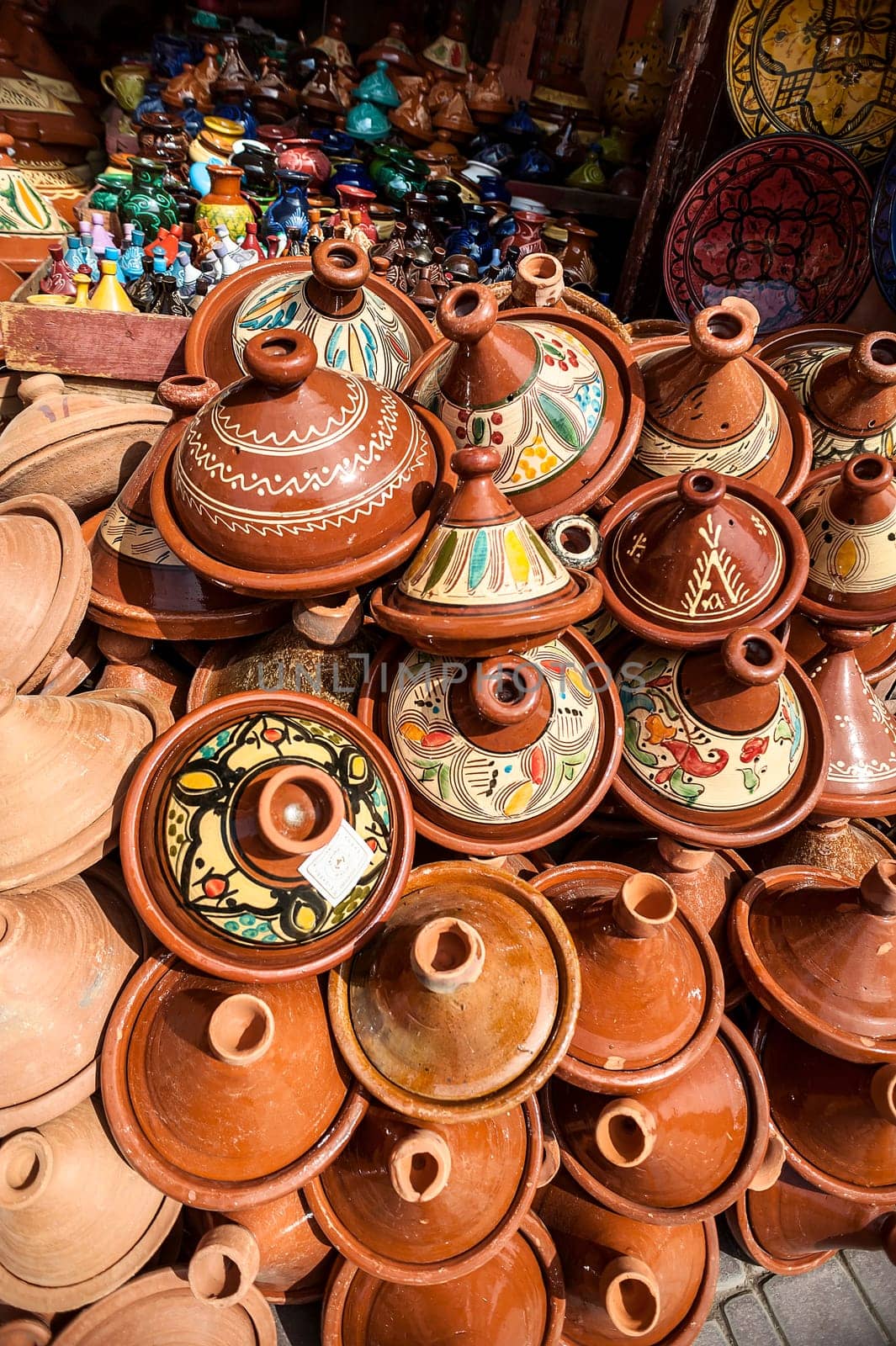 Tajines in the market, Marrakesh,Morocco by Giamplume