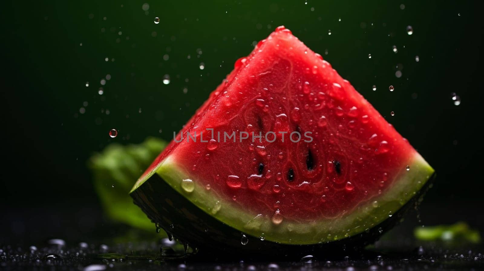 Slices of watermelons on cutting board. Ai Generative.