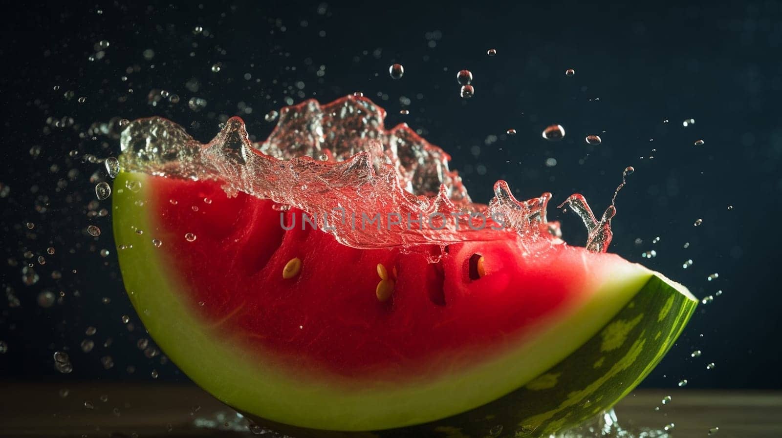 Slices of watermelons on cutting board. Ai Generative.