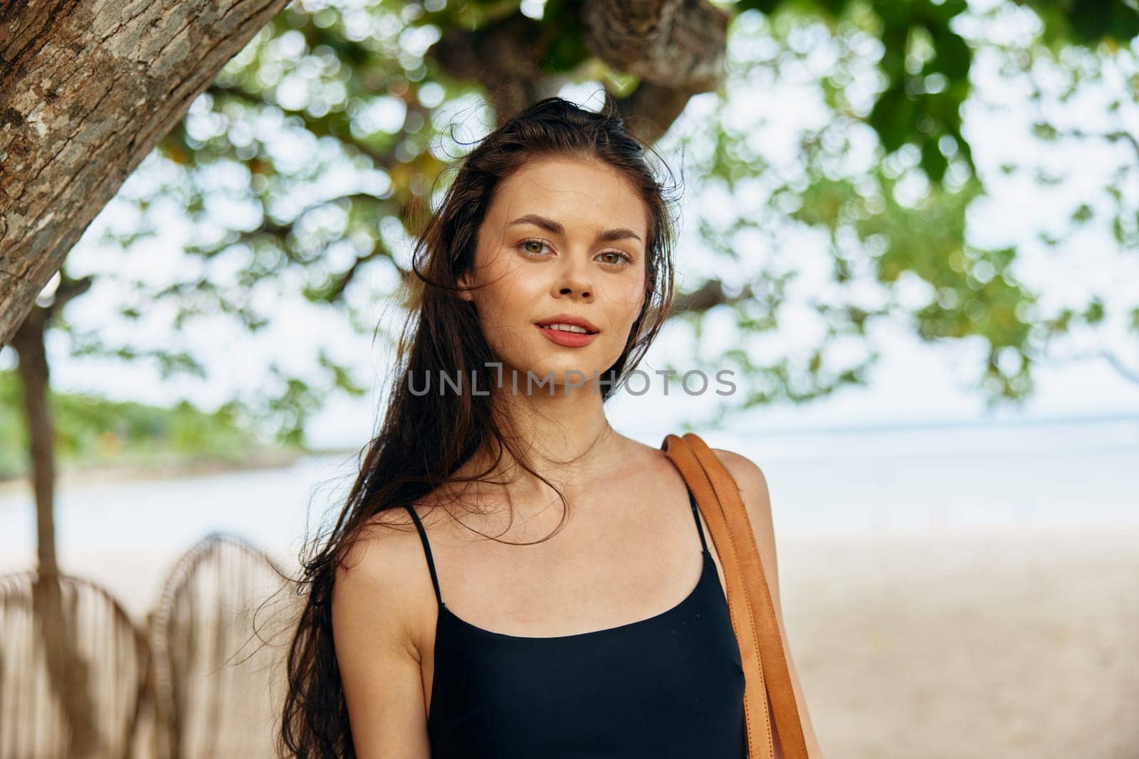 sand woman vacation nature summer beach holiday smile sea ocean young by SHOTPRIME