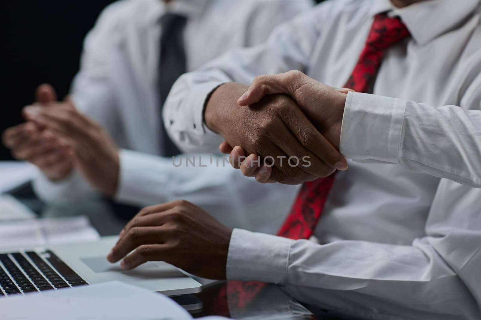 close up. handshake of business people in the office