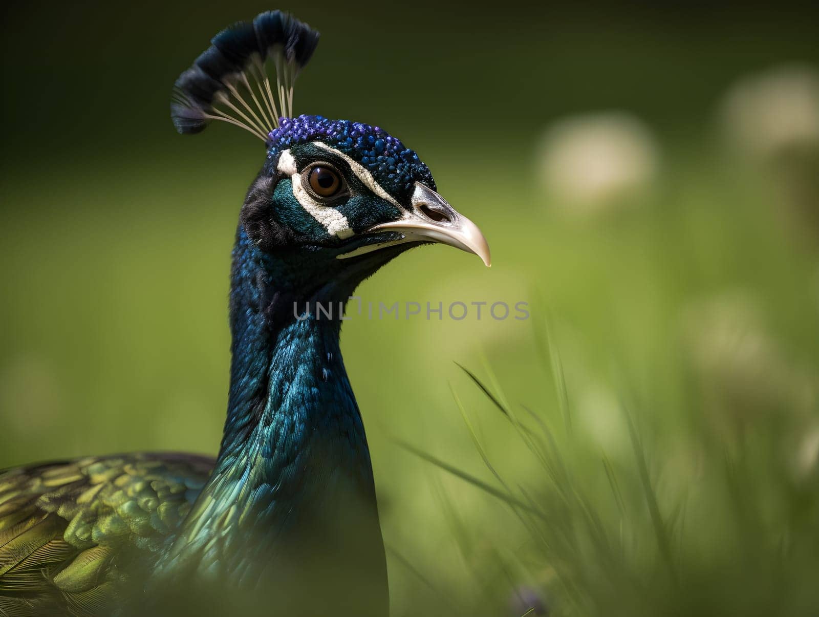 majestic peacock in the nature resting