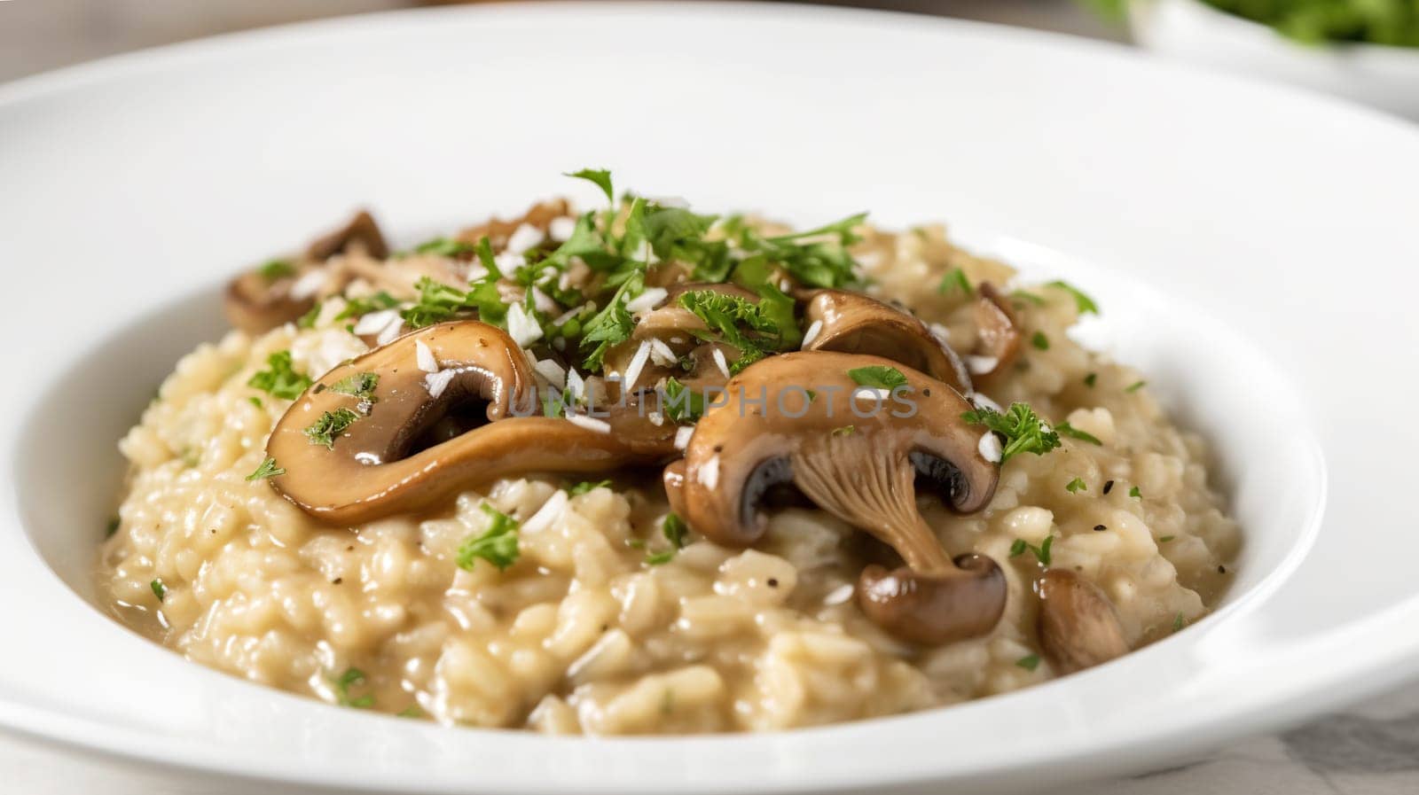 Creamy mushroom Risotto, Generative AI