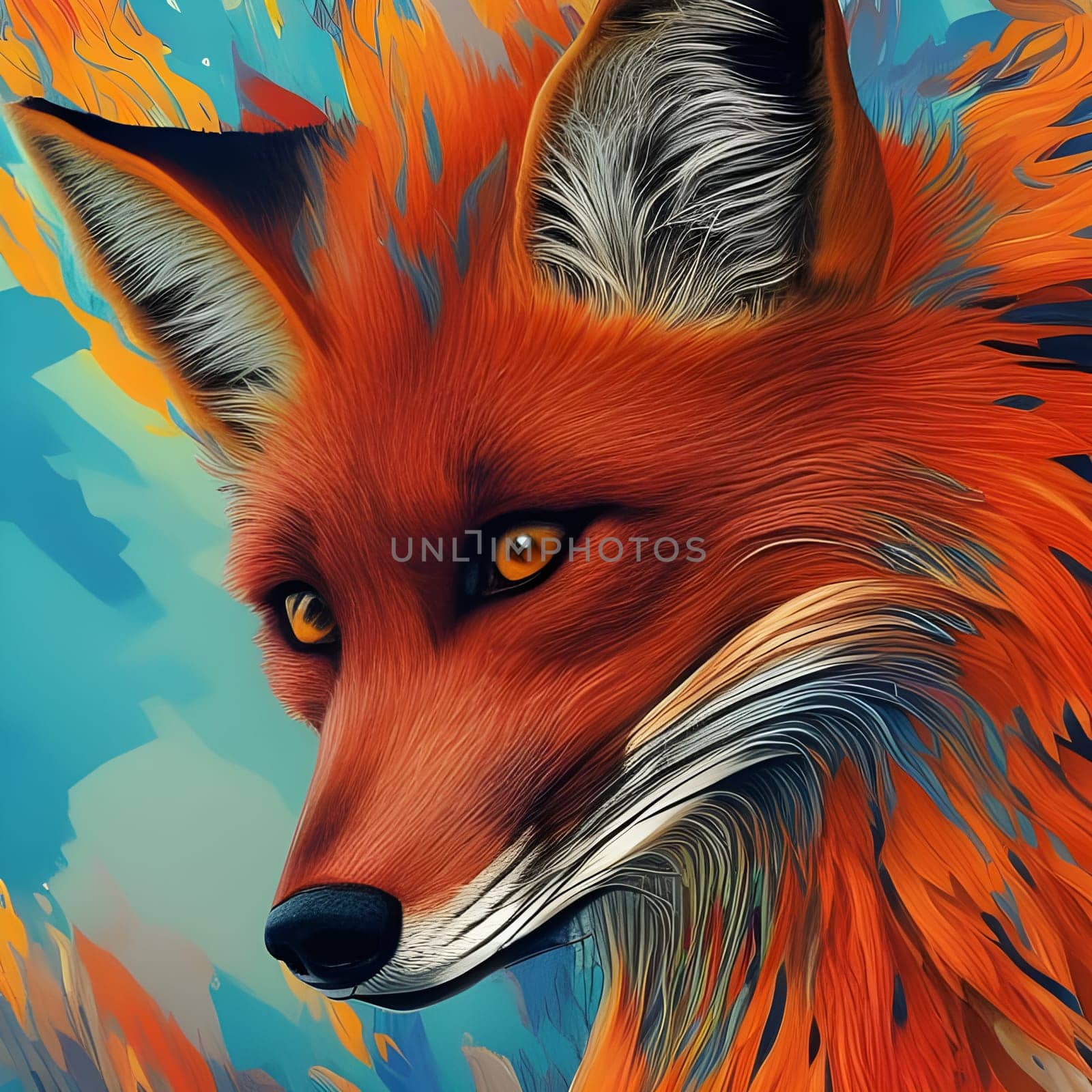 Fox portrait by WielandTeixeira