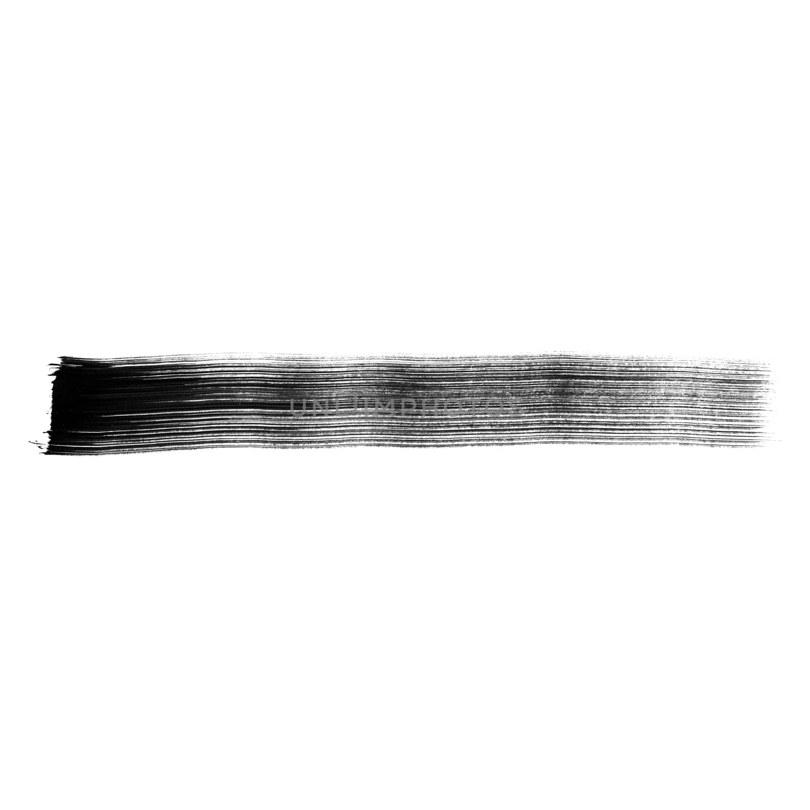 Black brush stroke isolated on a white background. Stock design element by anna_artist