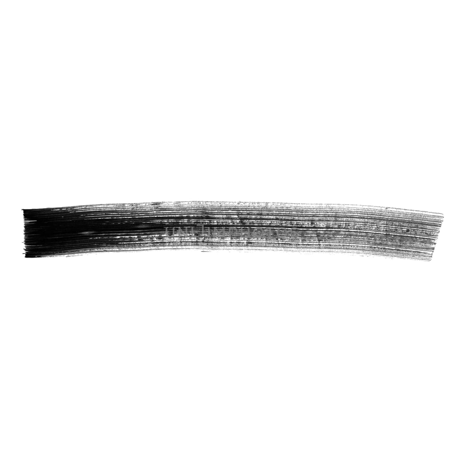 Black brush stroke isolated on a white background. Stock design element by anna_artist