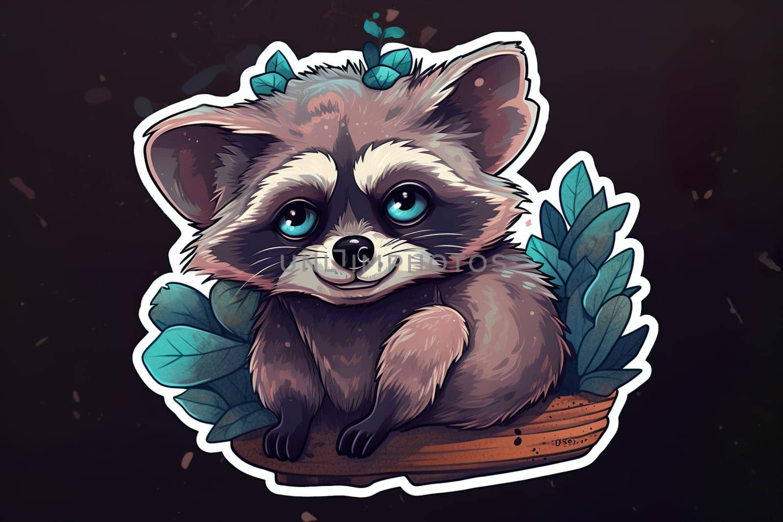 Cute racoon sticker by banate