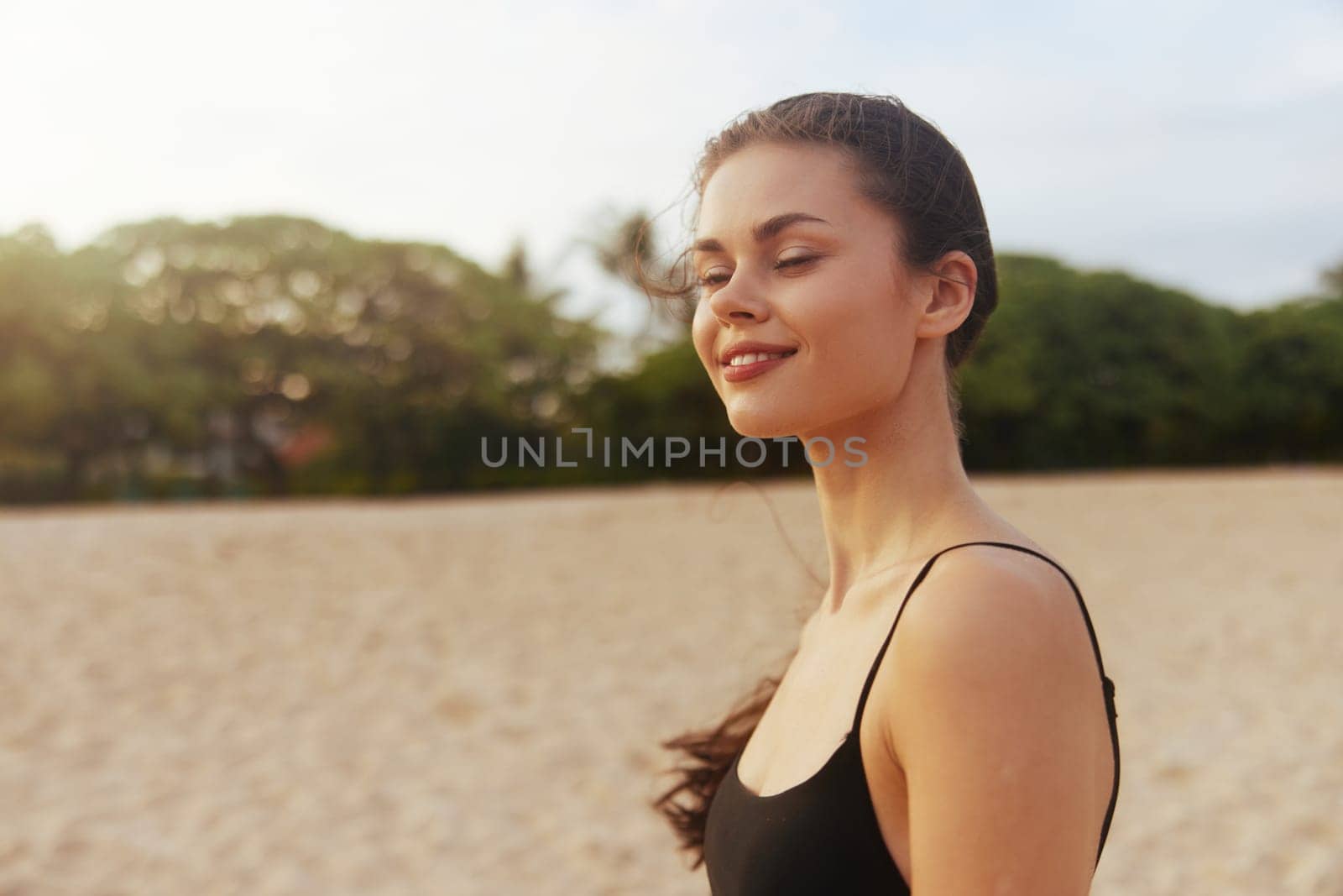 sand woman dress beach sea summer vacation ocean smile sunset lifestyle by SHOTPRIME