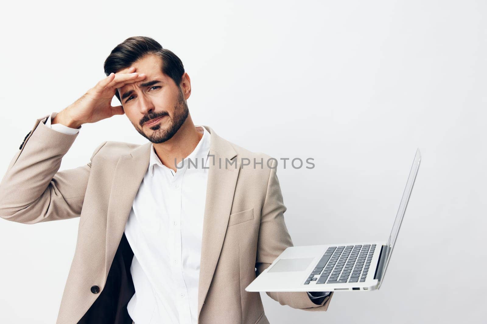 business man freelancer job computer internet thoughtful laptop copyspace suit using by SHOTPRIME