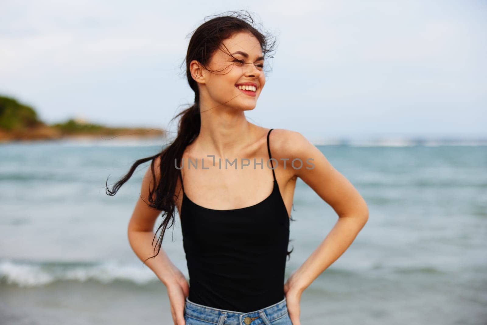 sea woman ocean sunlight beach girl summer travel sky shore smile holiday running sand sunset walking nature relax outdoor lifestyle vacation
