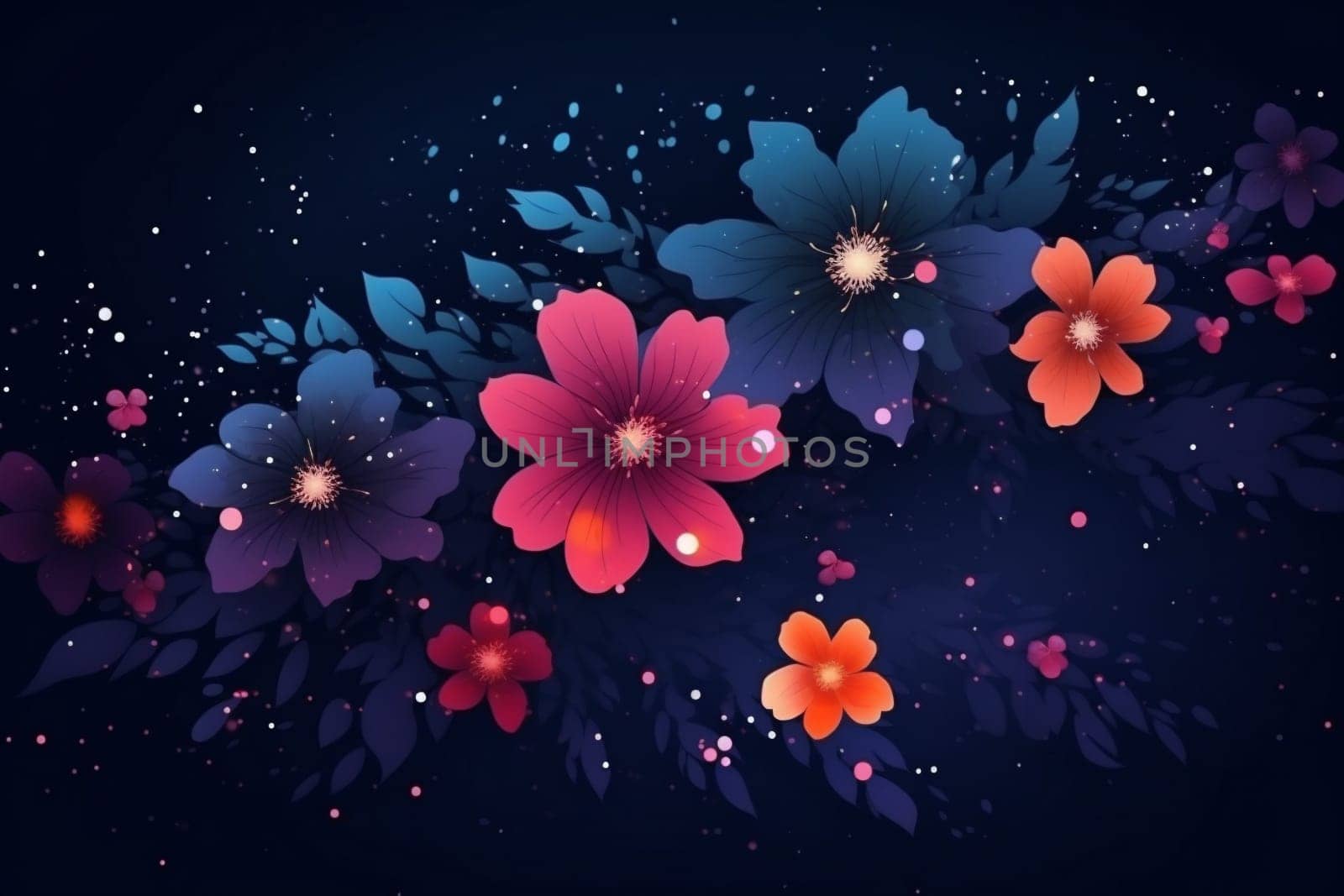 beautiful season bloom spring leaf flower plant blossom background nature floral. Generative AI. by SHOTPRIME