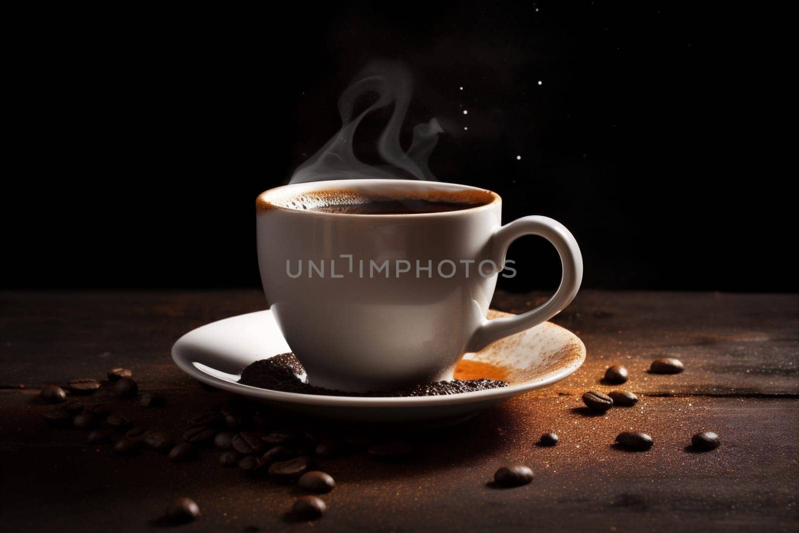 cup brown bean espresso aroma drink drink rustic hot space shop mug cafe smoke food breakfast texture roasted roast copy morning. Generative AI.