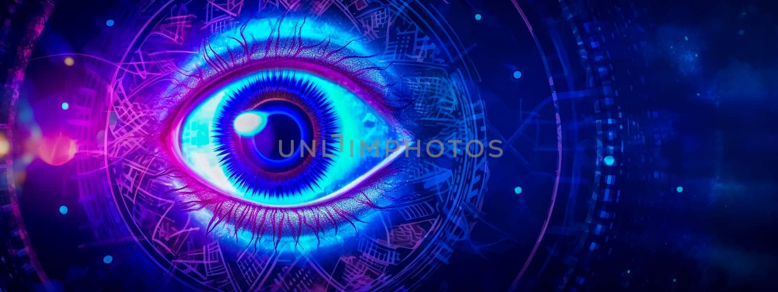 spiritual magical esoteric eye, intuitive vision, made with Generative AI. High quality illustration
