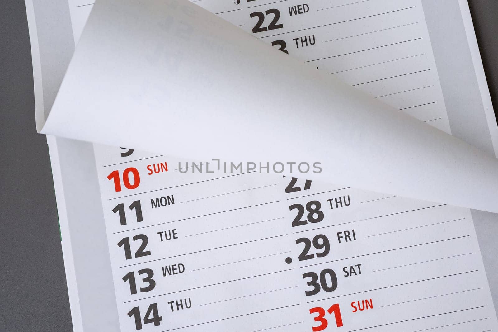 Close up of a paper calendar. by maramade