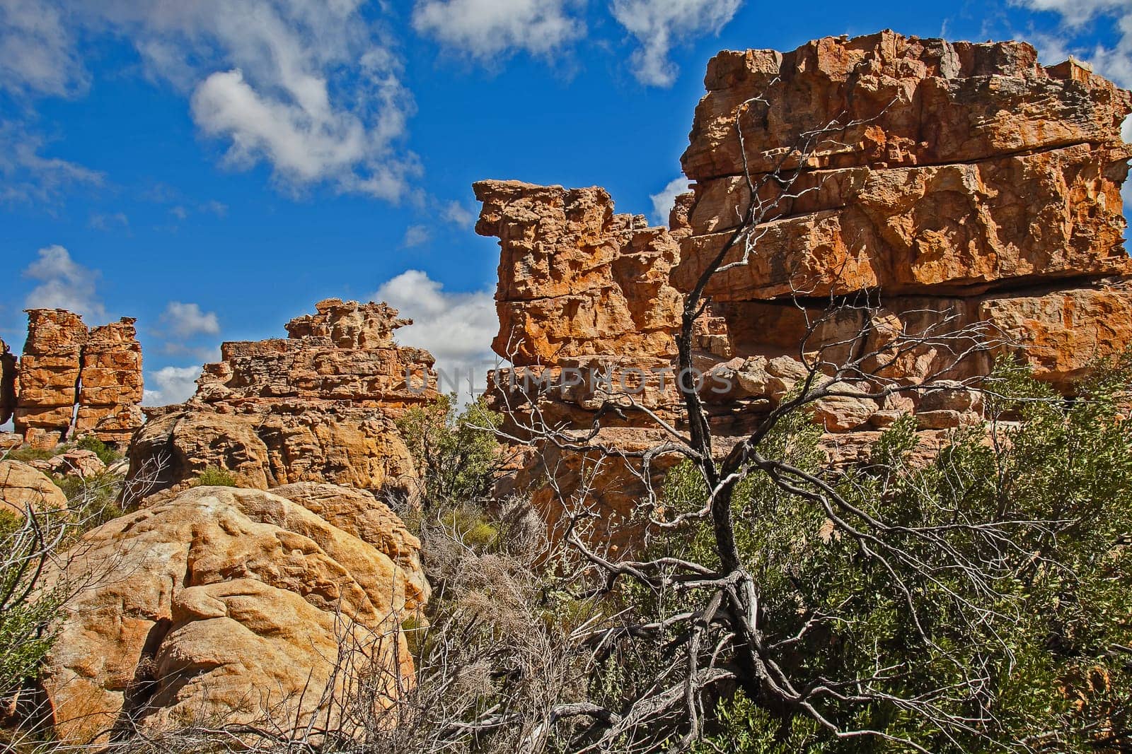 Interesting rock formations at Truitjieskraal in the Cederberg Wilderniss Area, Western Cape, South Africa