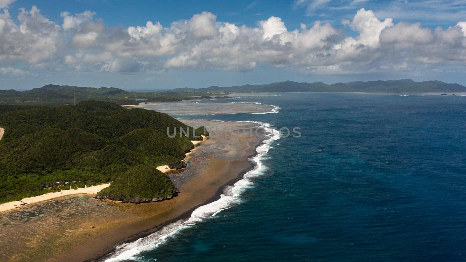 Seascape with islands and blue ocean. Luzon, Santa Ana, Cagayan. Philippines.