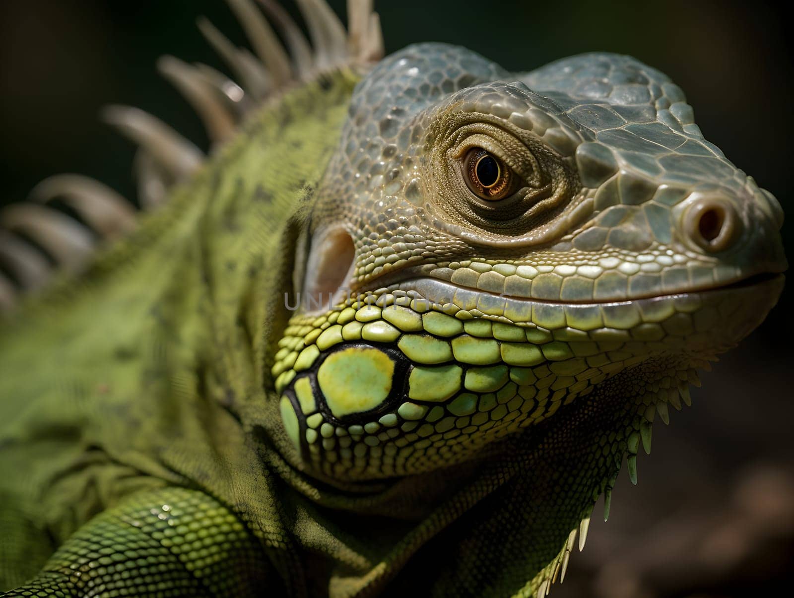 green iguna in the nature