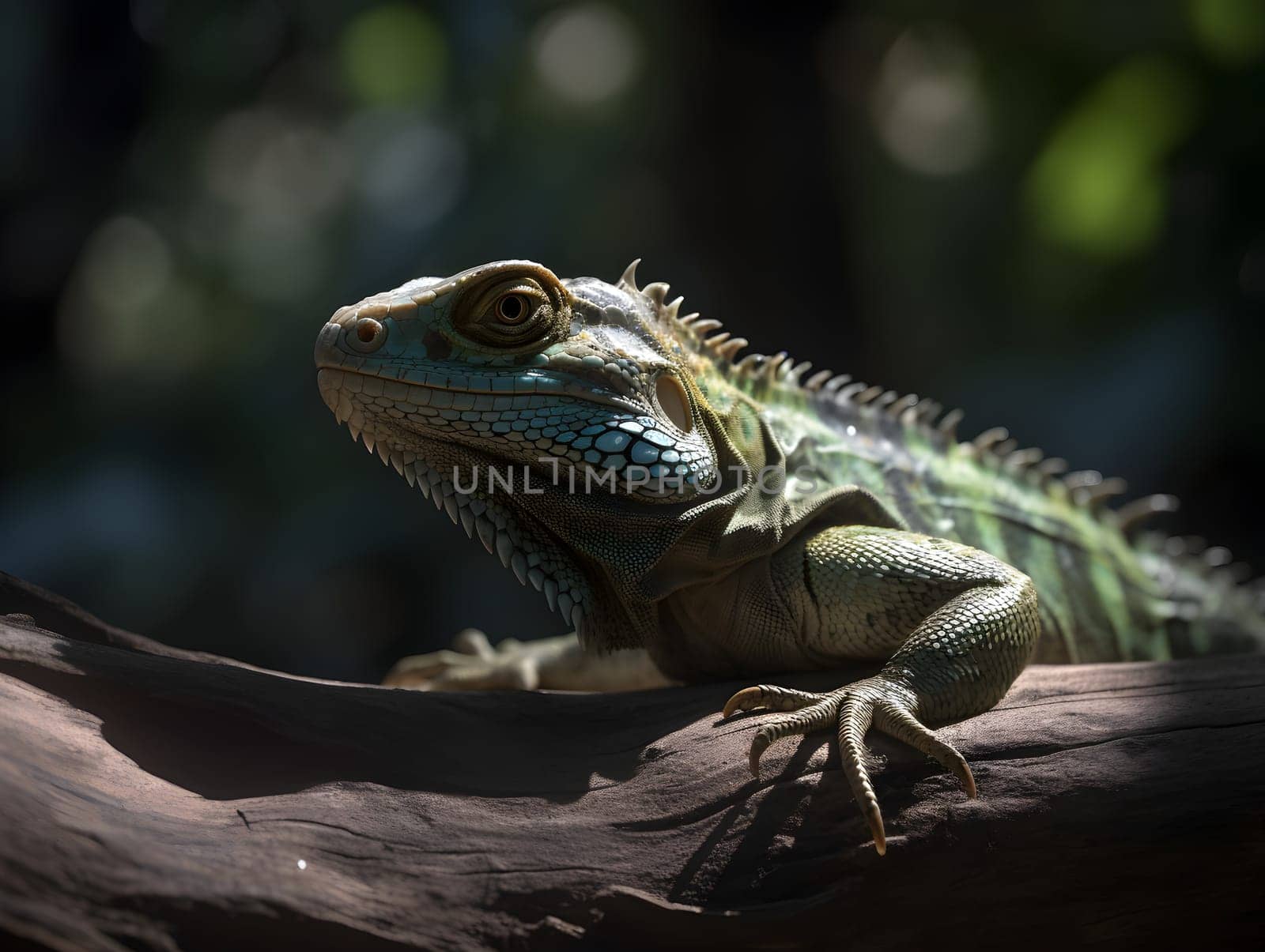 green iguana in the nature