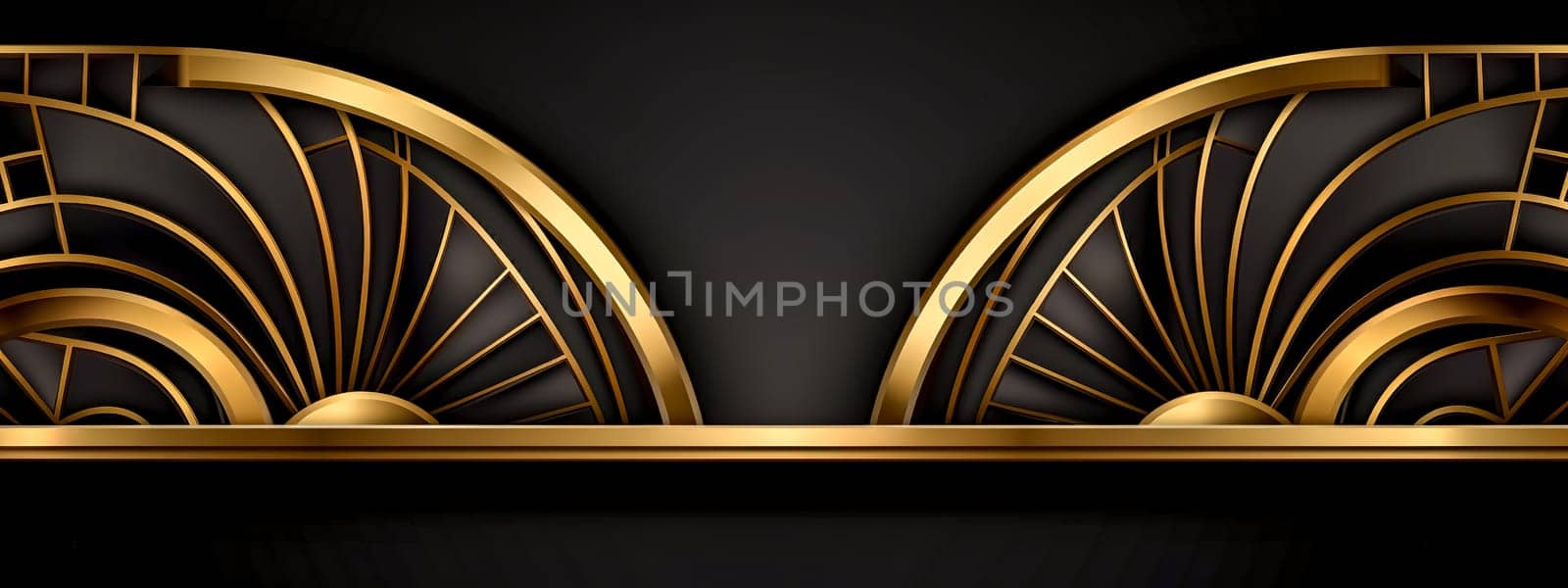 luxury art deco style, banner, made with Generative AI. High quality illustration