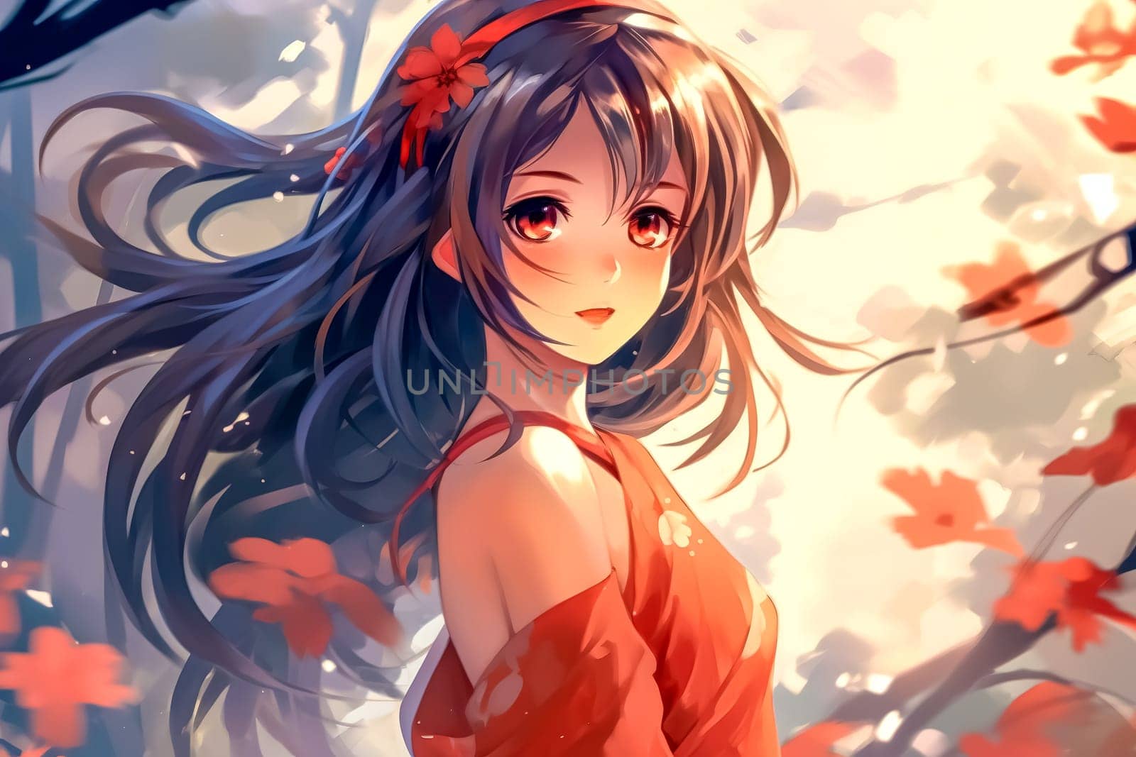 pretty japan girl anime style, made with Generative AI. High quality illustration