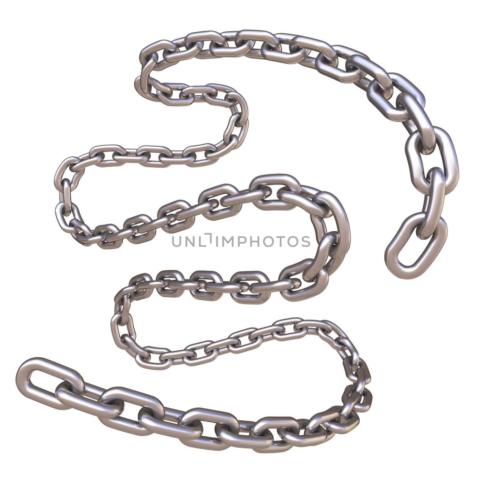 Metal chain curved 3D by djmilic