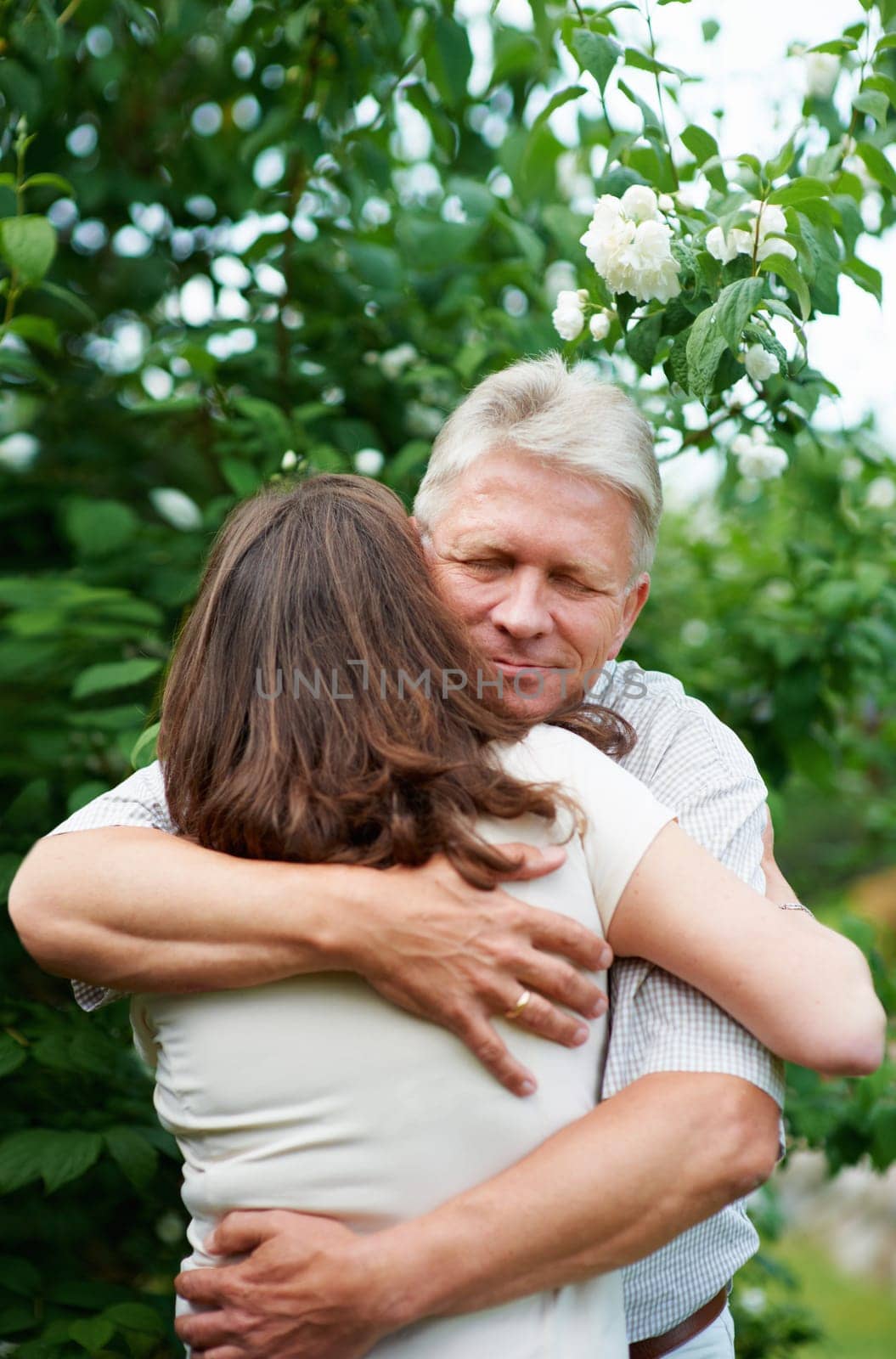 Ill always be there when you need me. an affectionate senior couple embracing outdoors
